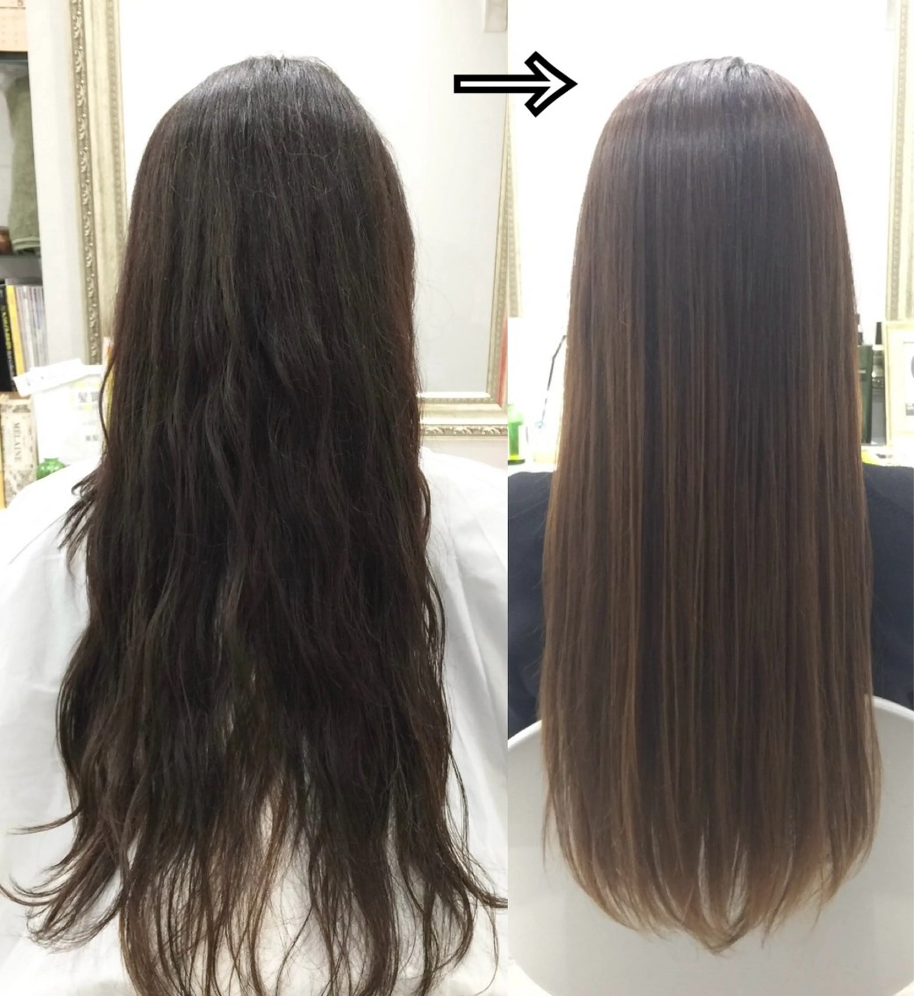 自然な美髪縮毛矯正+高保湿トリートメントの写真