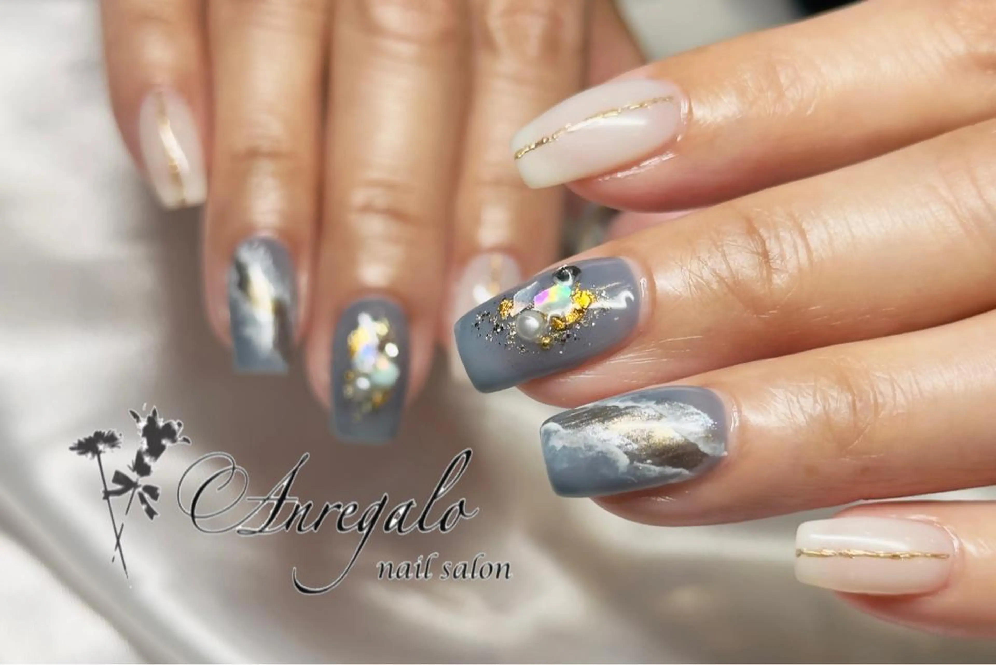 ネイル 夏ネイル nail salon Anregalo《アンレガロ》所属・橋本 麻未のネイルデザイン