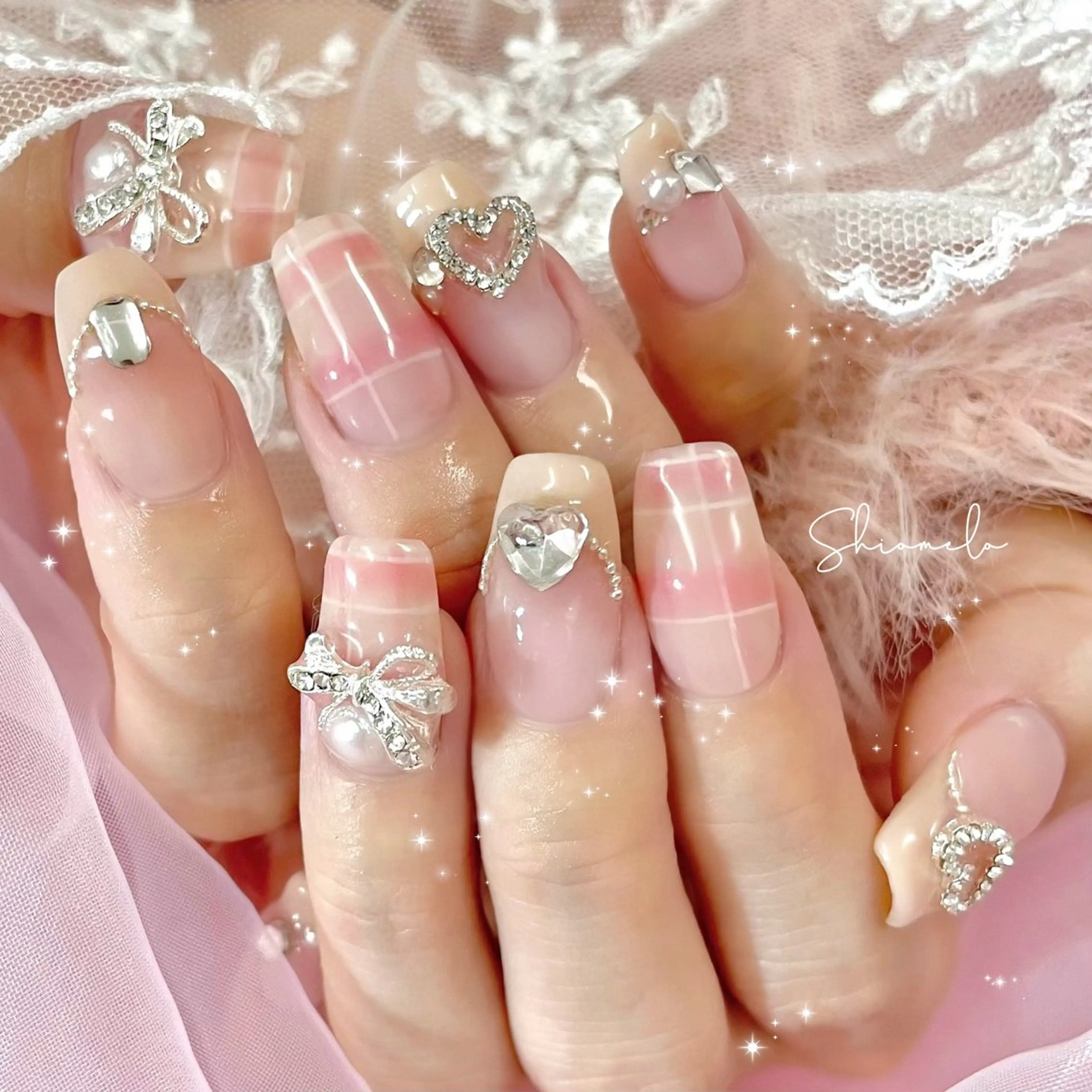 ネイル ガーリー 韓国ネイル Maison de l'Angeのネイルデザイン