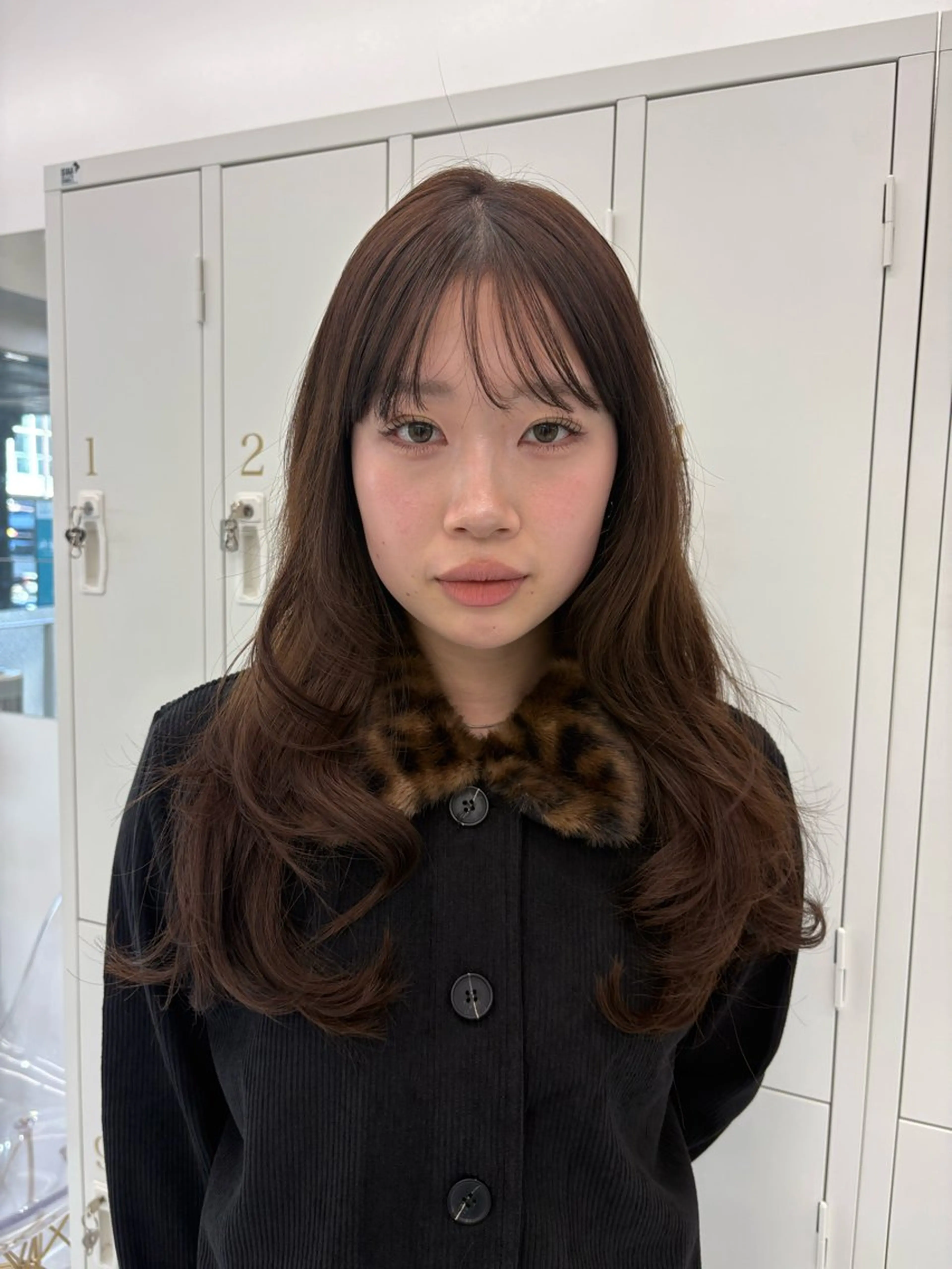 ミディアム レイヤーカット カット ヘアカラー haruka /韓国レイヤーのヘアスタイル