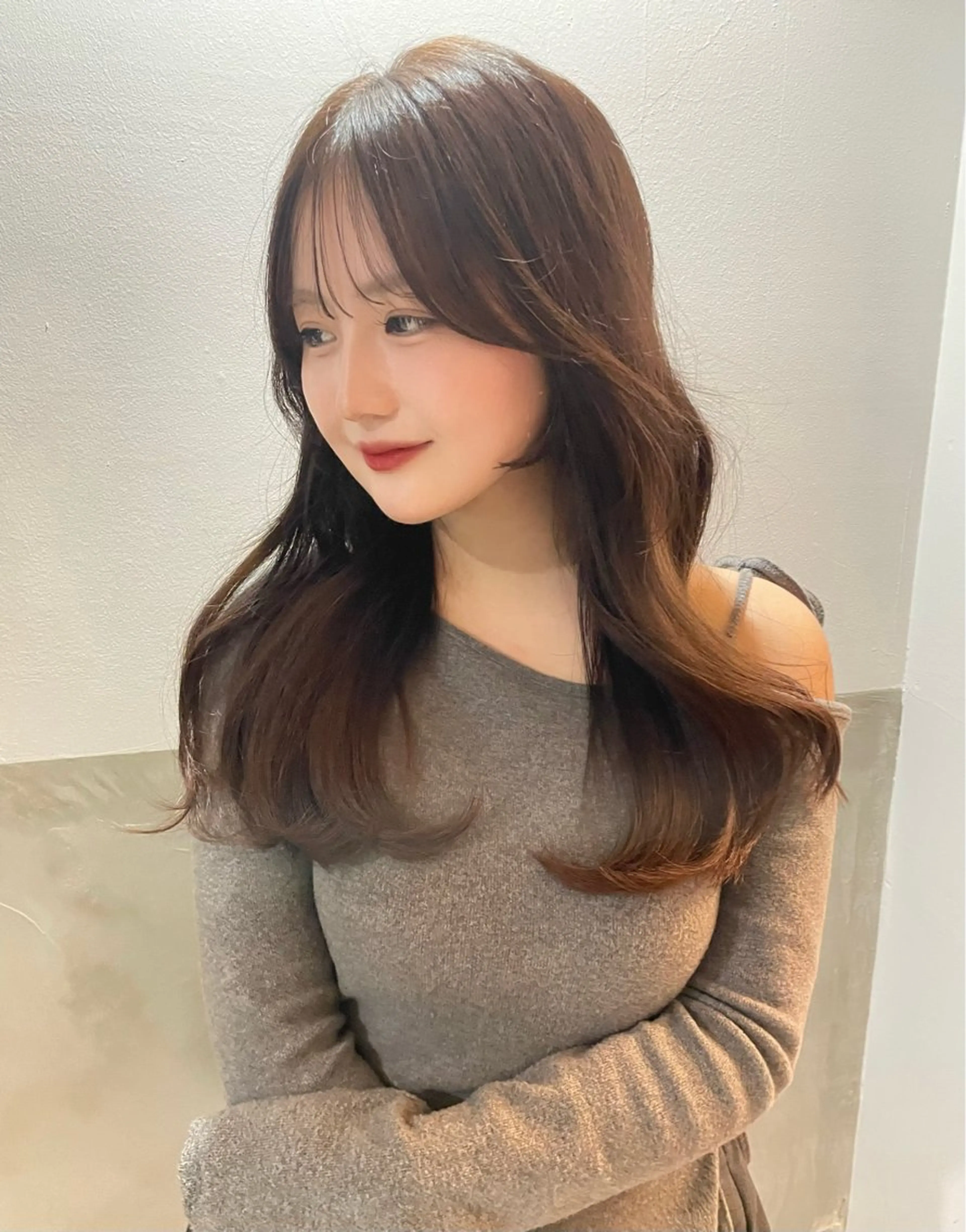 ミディアム カット レイヤーカット/ 縮毛矯正/ミサキ💐のヘアスタイル