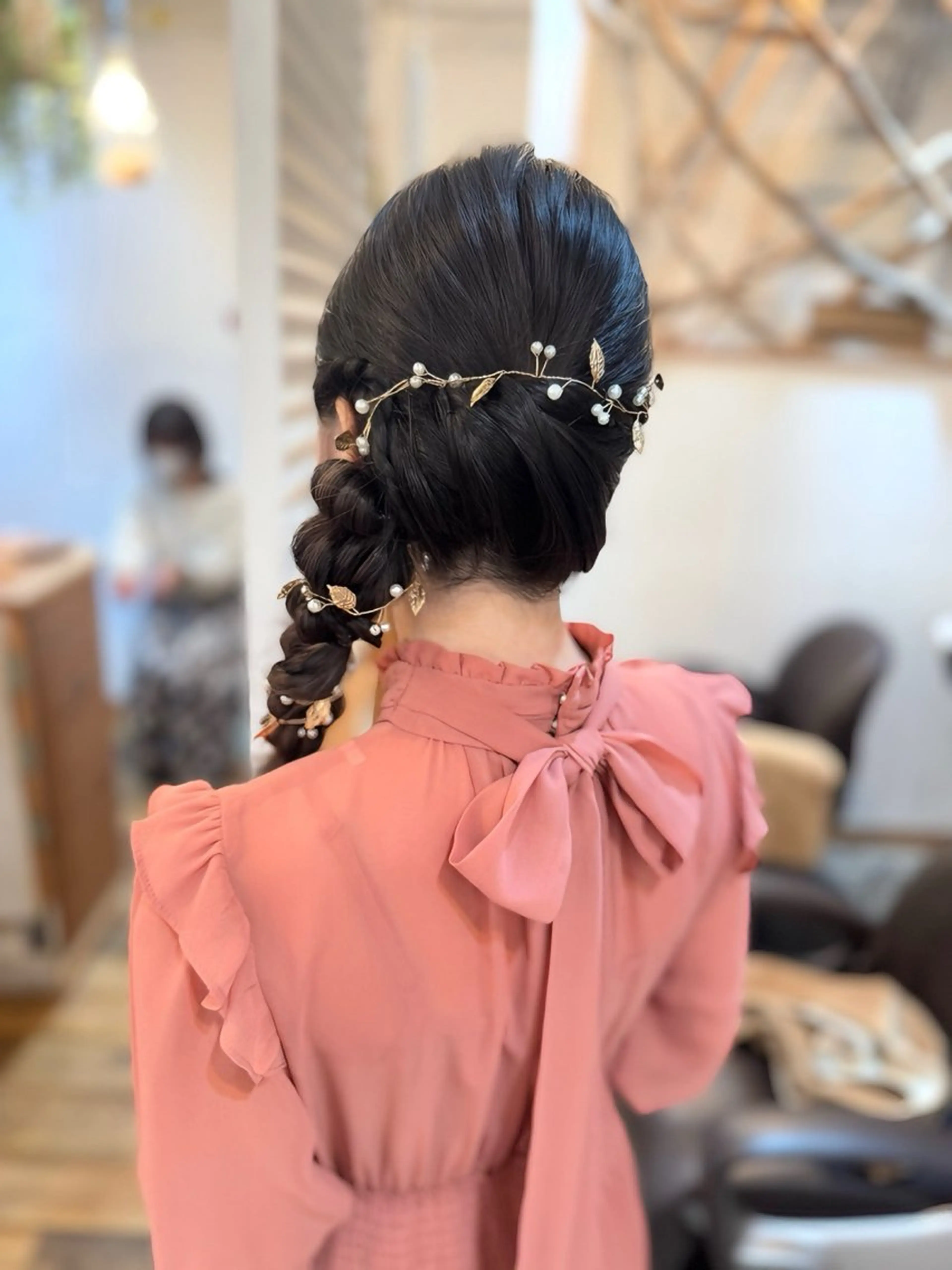 セミロング ヘアアレンジ 結婚式・ブライダル ヘアセット hair room HARU所属・伊藤 栄子のヘアスタイル