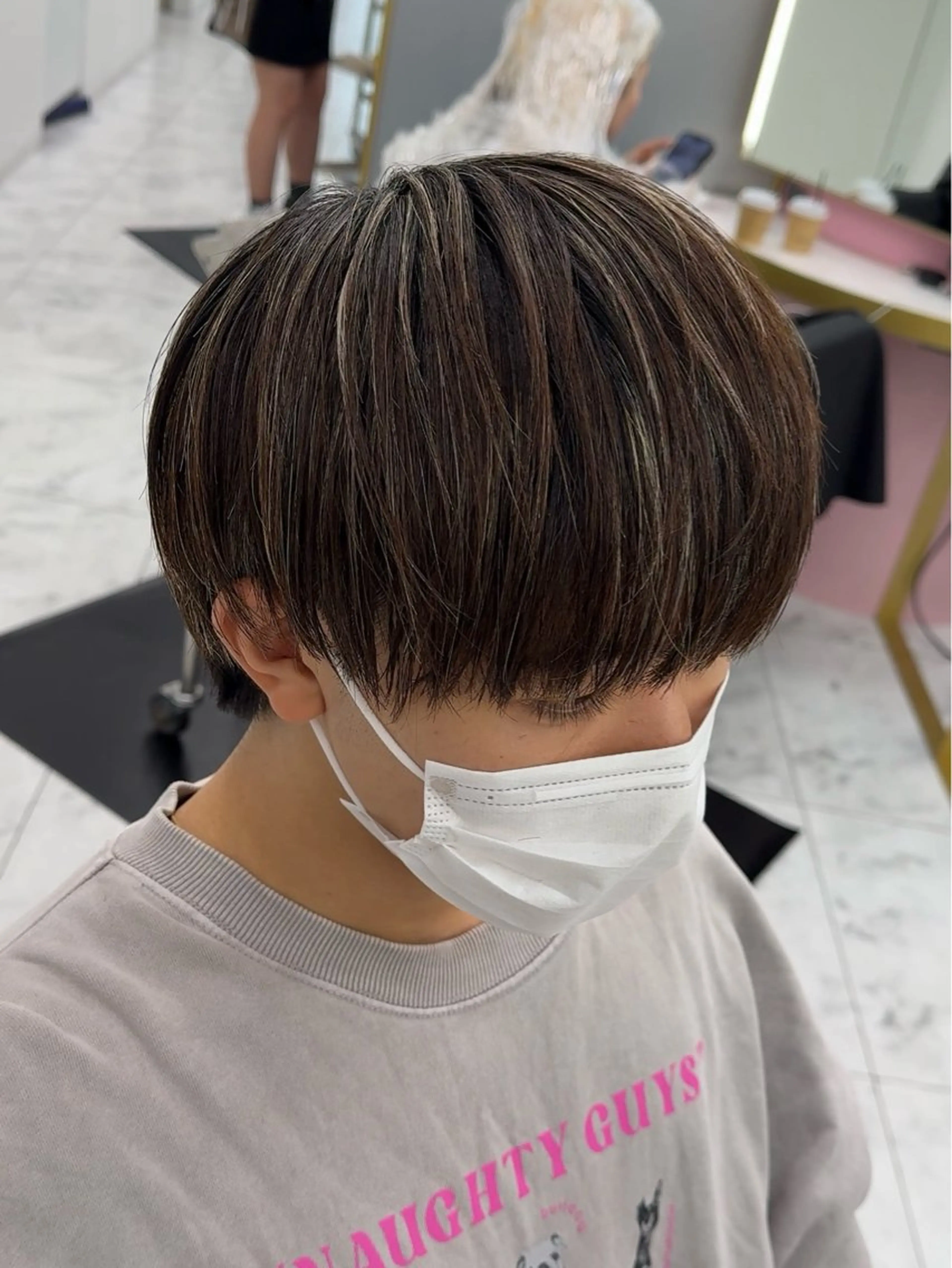 カラー メンズ カット ヘアカラー メンズ/メッシュ ‪‪/セット/aoiのヘアスタイル