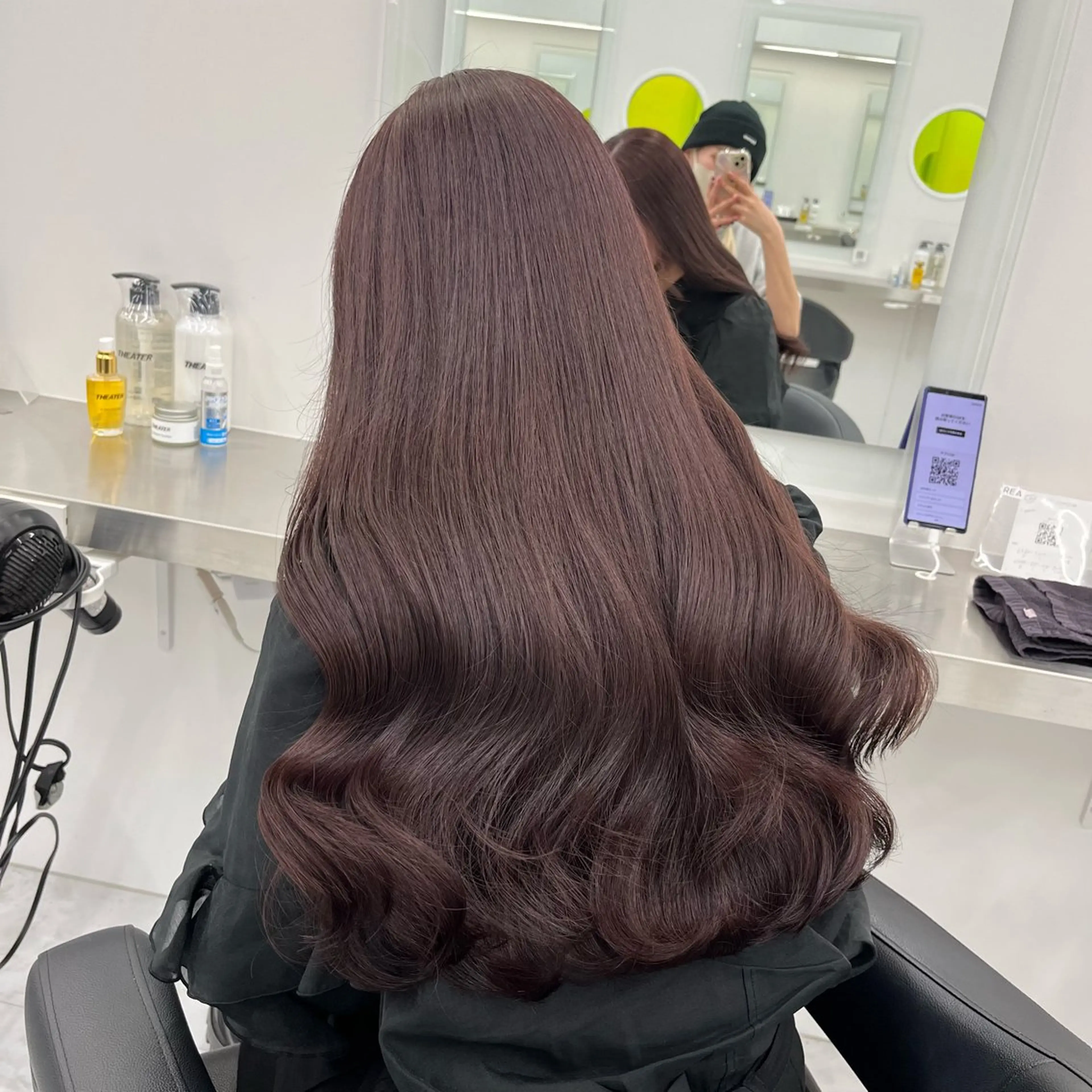 ロング ヘアカラー トリートメント ヘッドスパ ヘアセット 💗韓国暖色ヘア NO.1💗🪽のヘアスタイル