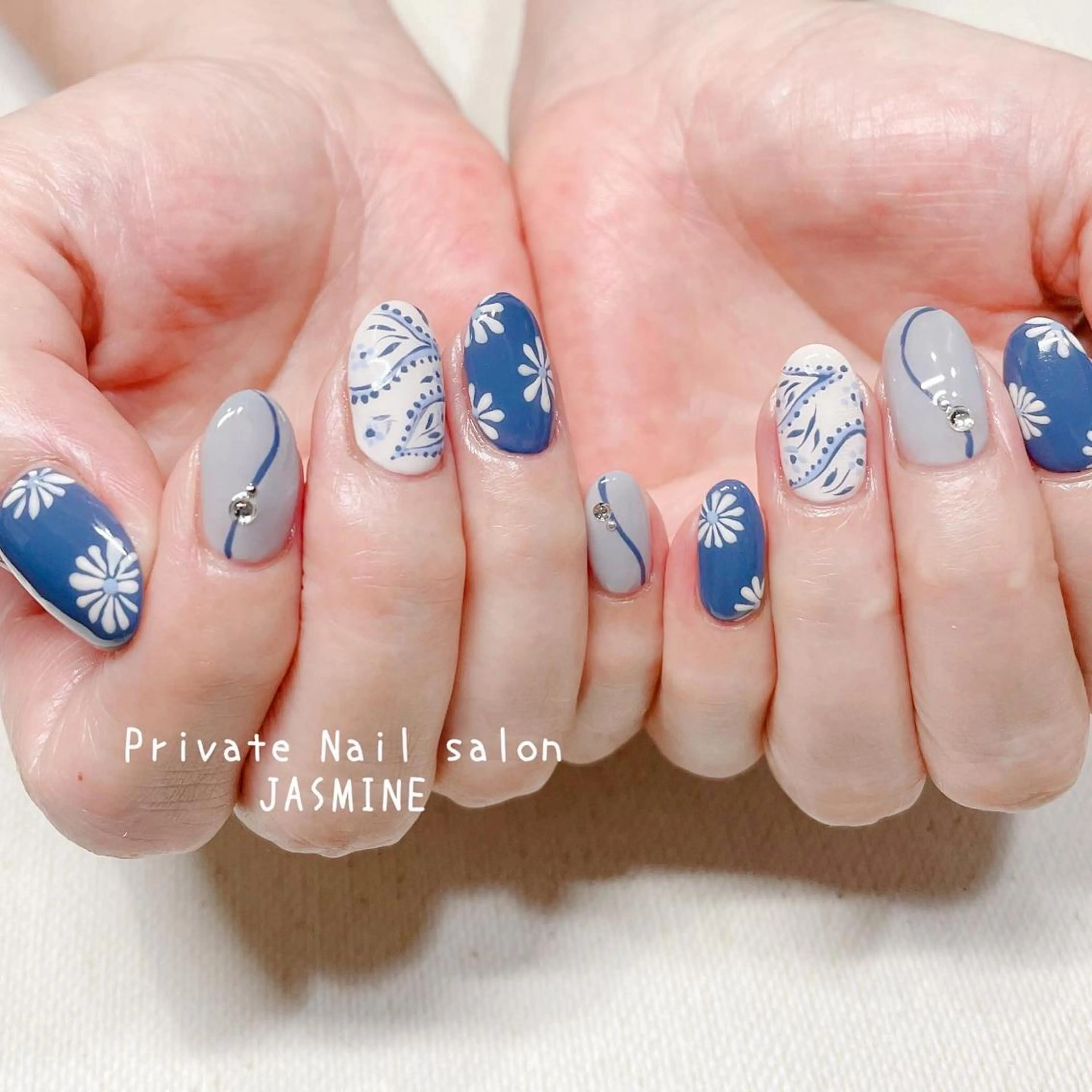 ネイル ネイビー Nail salon JASMINEのネイルデザイン