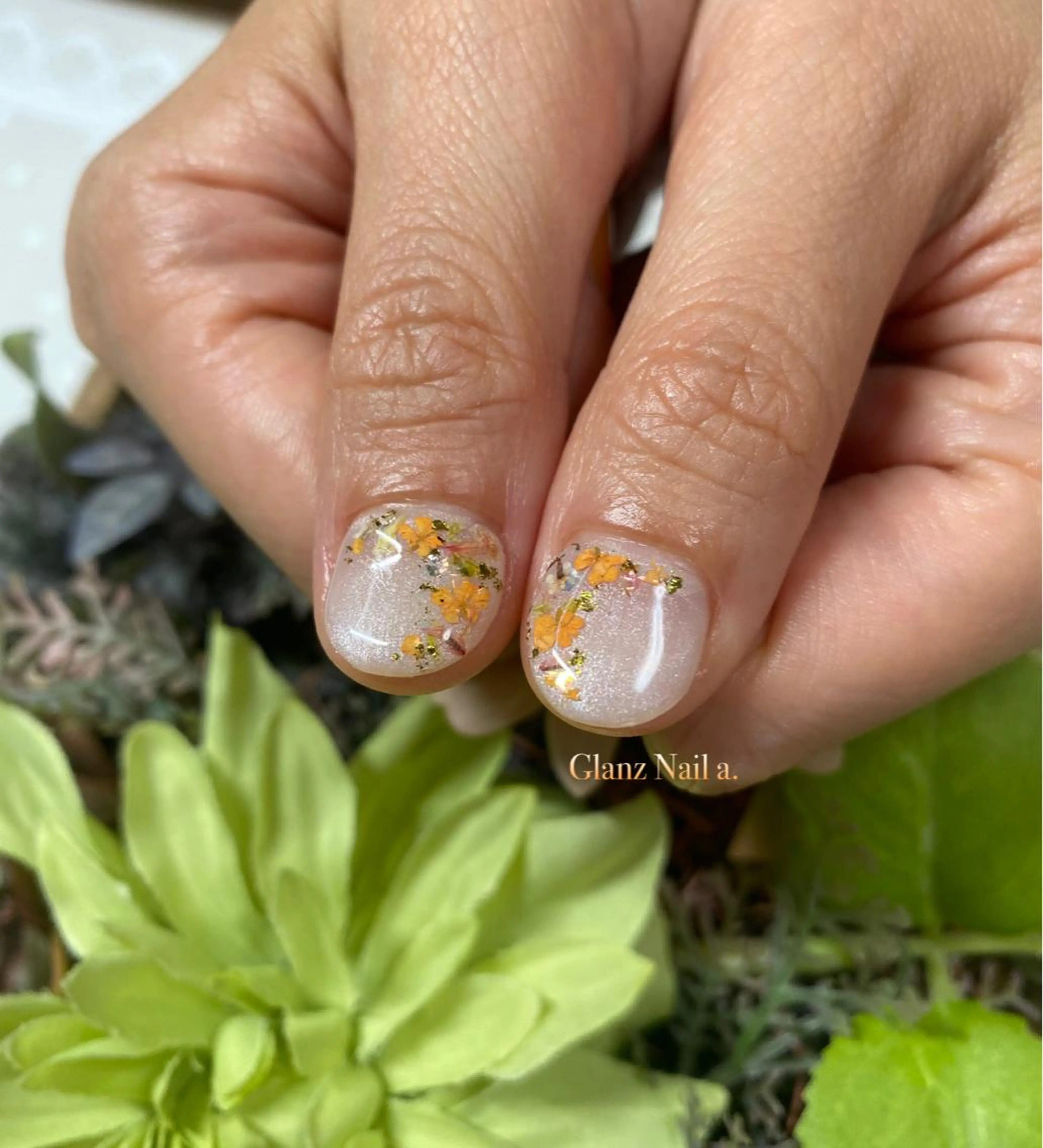 ネイル フラワーネイル Glanz  Nail aのネイルデザイン