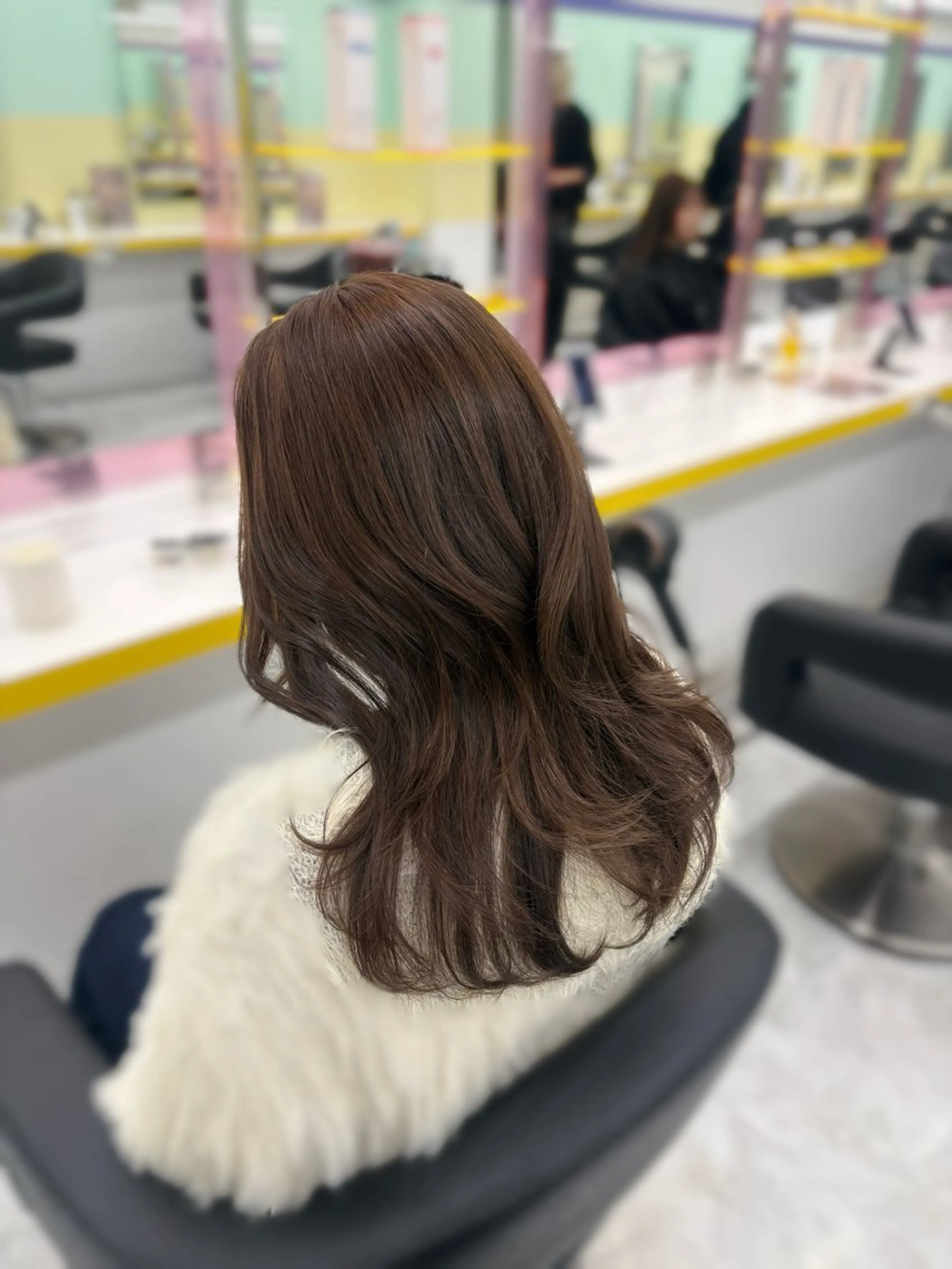 セミロング カラー カット ヘアカラー 韓国ヘア×透明感 🪞横浜/MIU🪞のヘアスタイル