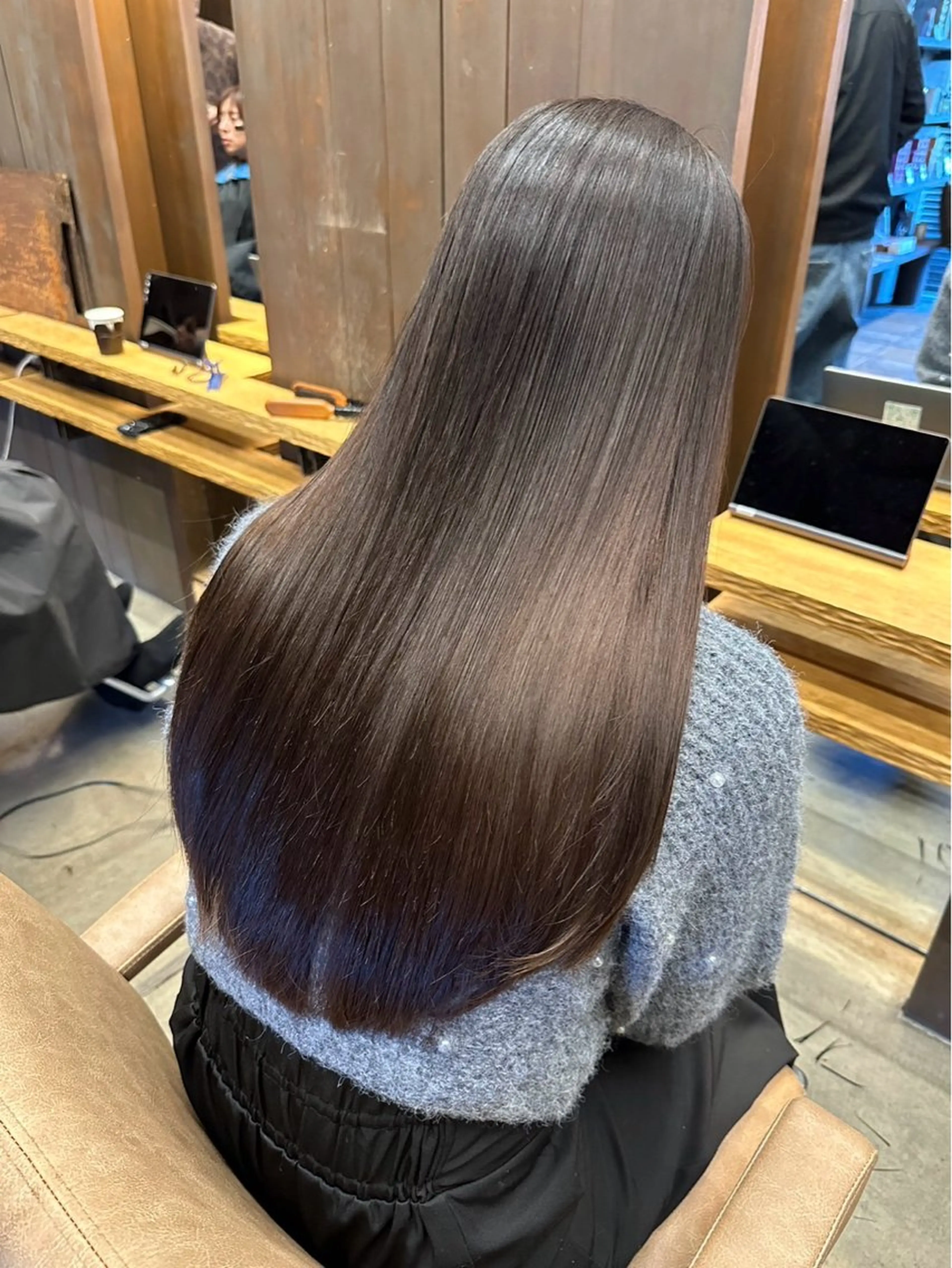 ロング カット 縮毛矯正 艶カラー／ 今井春汰のヘアスタイル