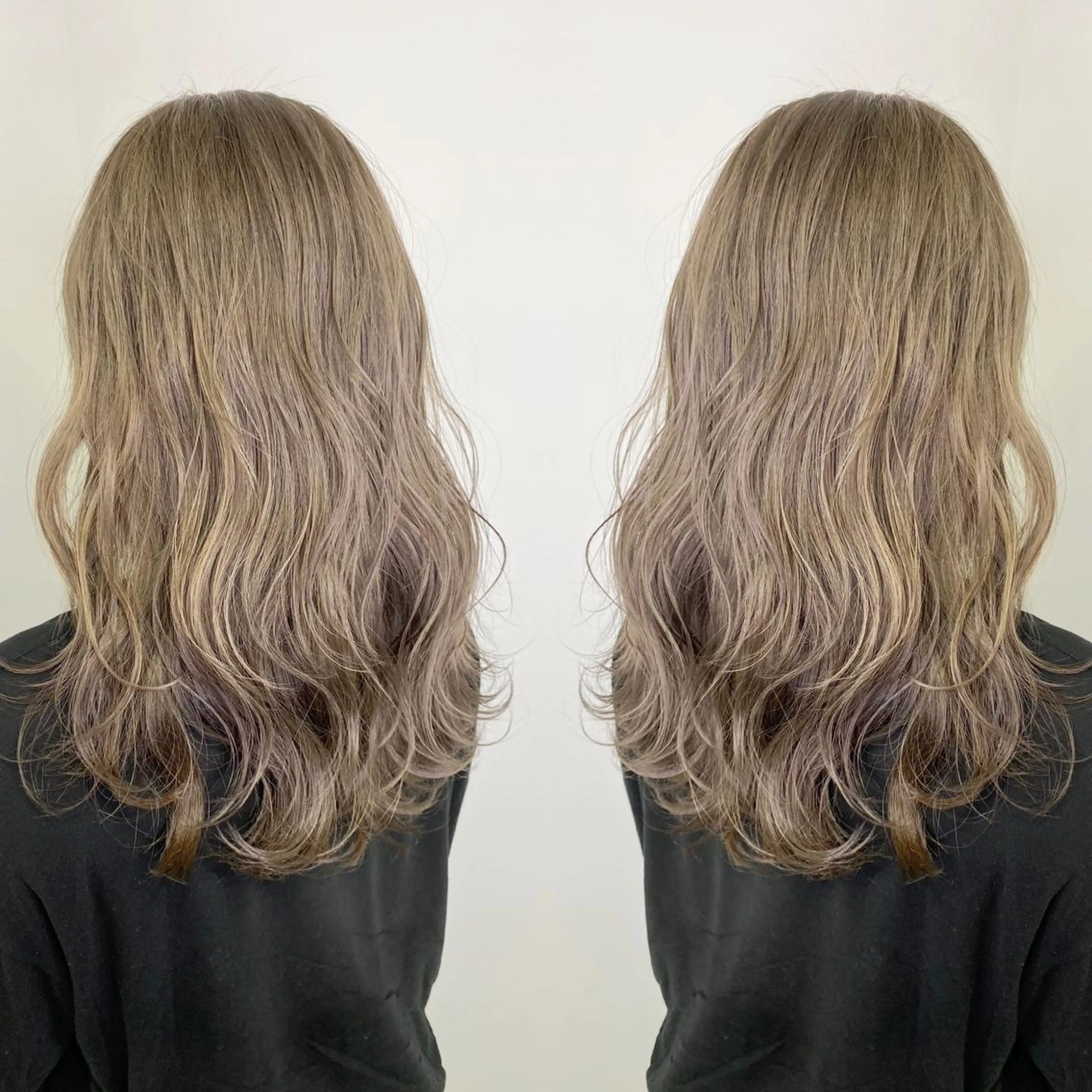 セミロング ハイライト 【美髪矯正】【スト カール】小野村翔太のヘアスタイル