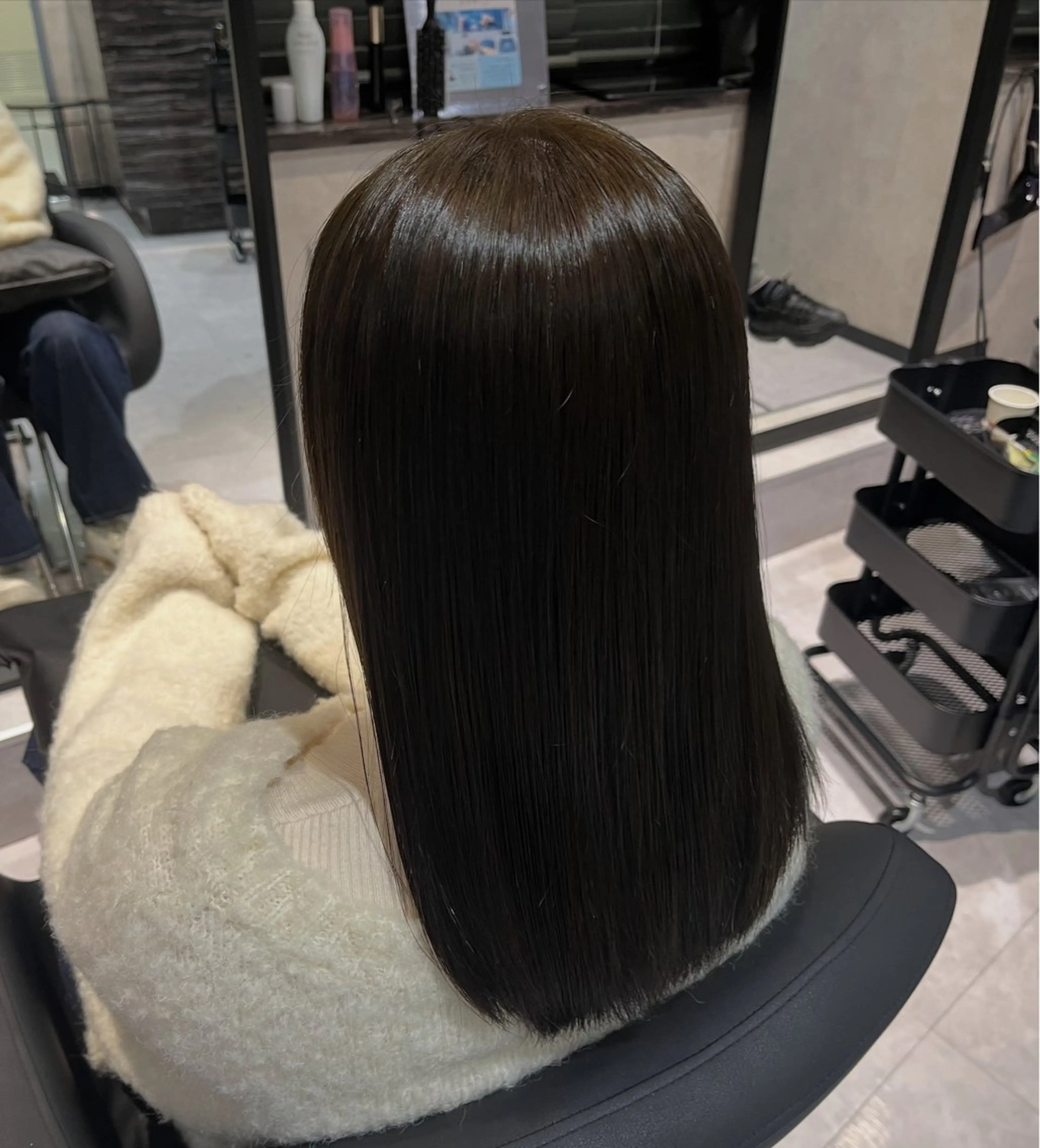 セミロング カラー 透明感カラー 髪質改善 縮毛矯正 《.Xian》ナツミ /艶髪/暖色/ボブのヘアスタイル