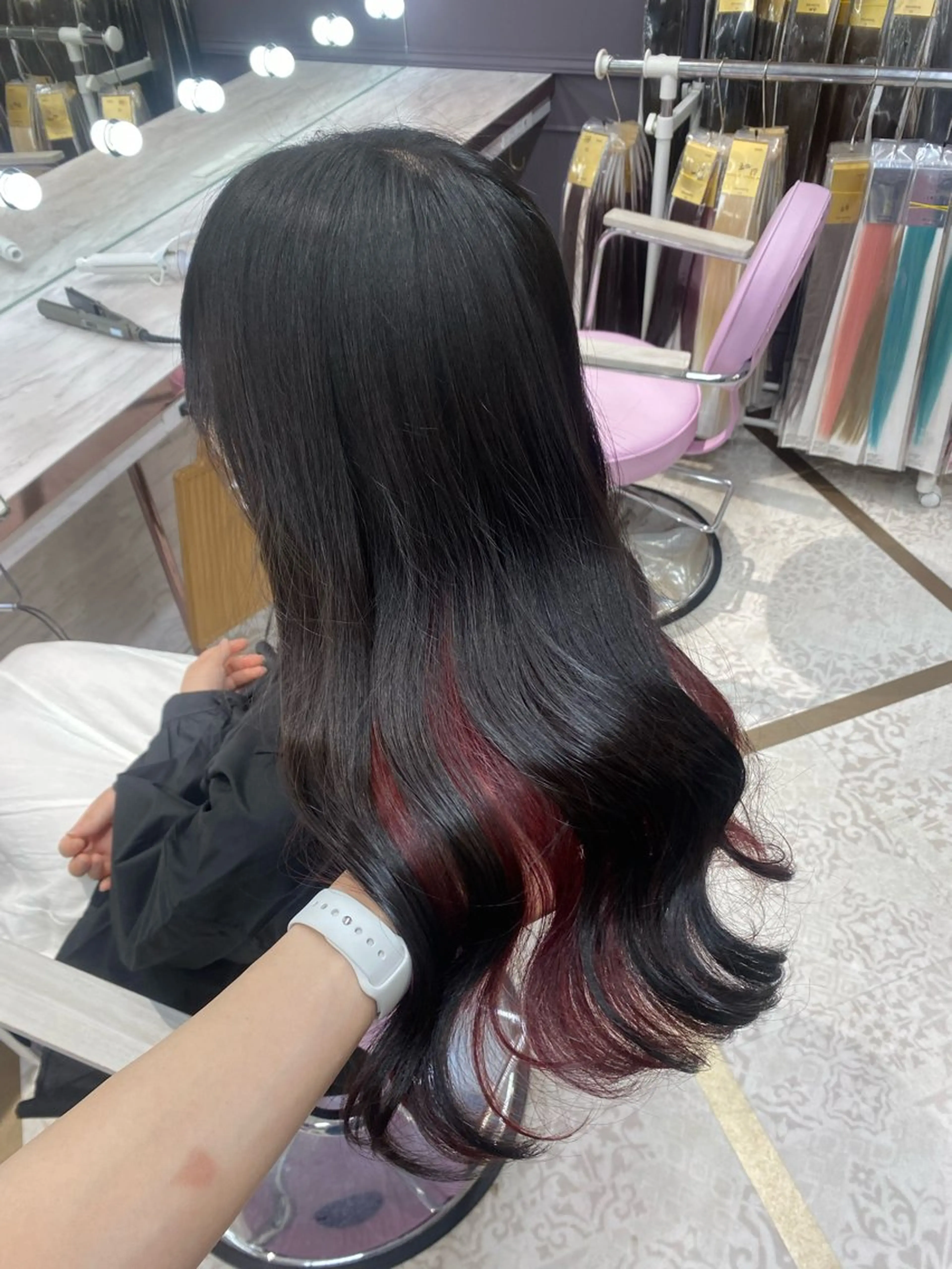 ロング カラー インナーカラー 韓国風モテヘア 🇰🇷aki♡のヘアスタイル