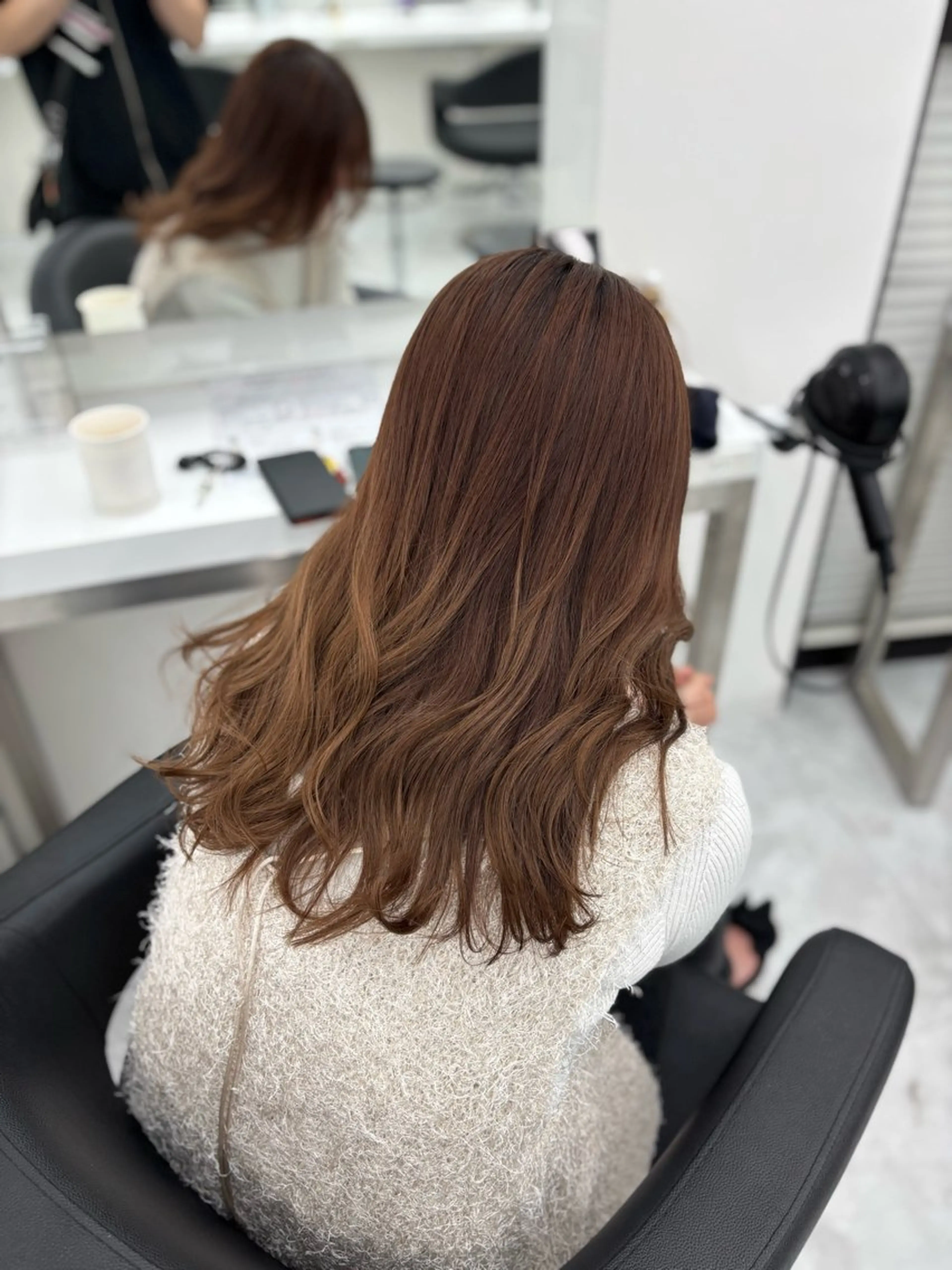 ロング カラー カット ヘアカラー ヘッドスパ ヘアセット 🫧韓国風透明感 ヘア🫧towaのヘアスタイル