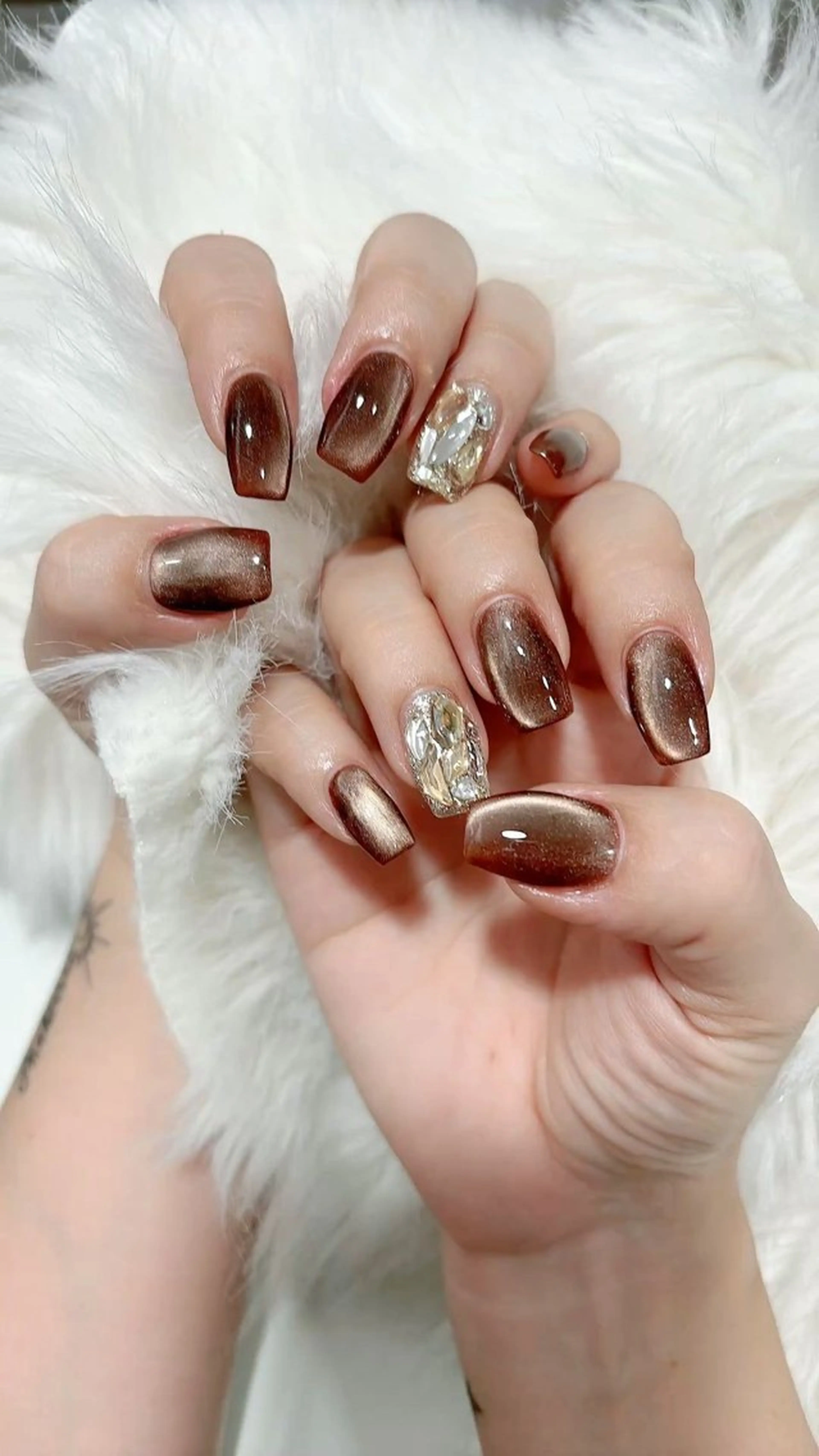 ネイル ストーンネイル ハンドネイル Sora Nail所属・Sora Nailのネイルデザイン