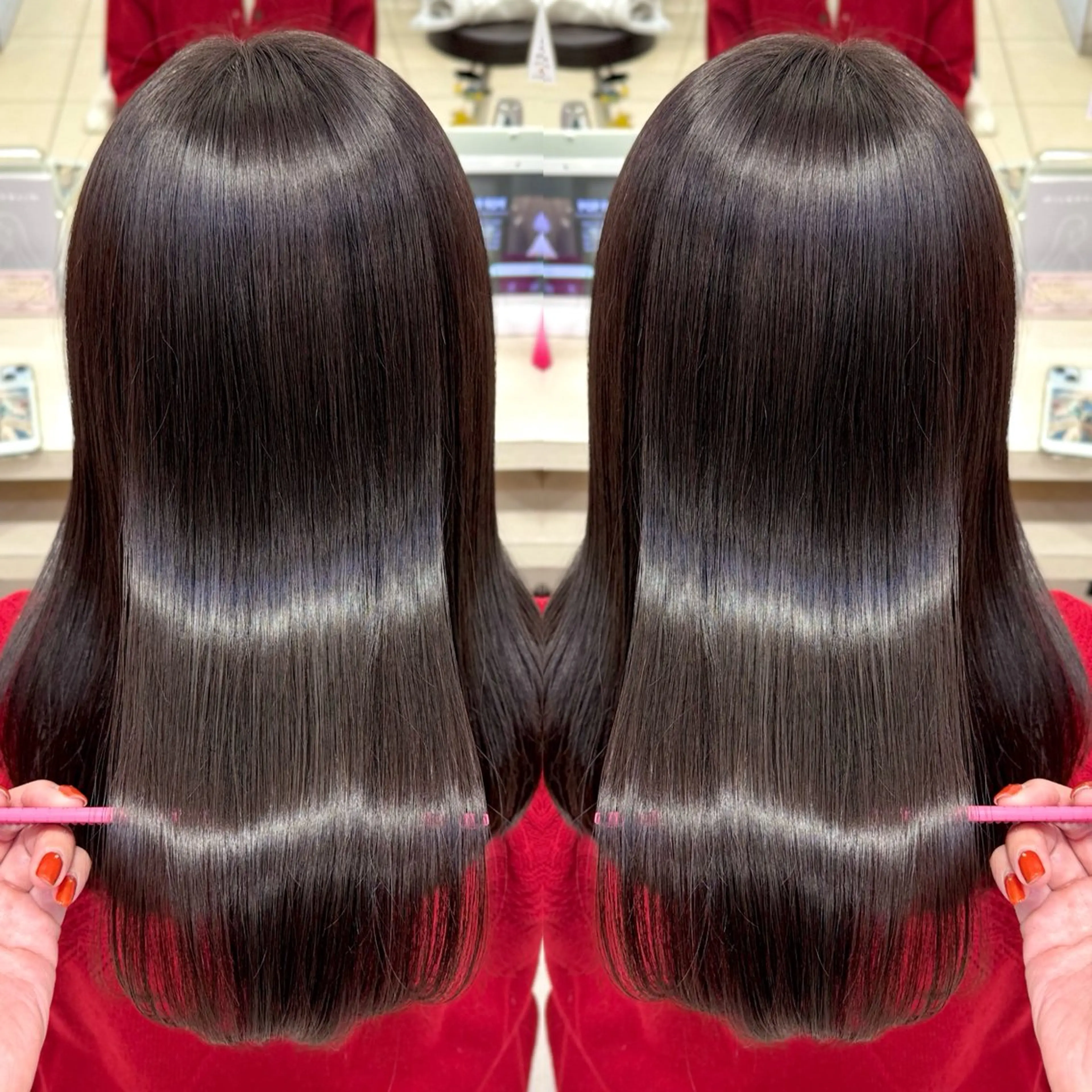 セミロング カット ヘアカラー 💎髪質改善特化/ 町田莉彩💎のヘアスタイル