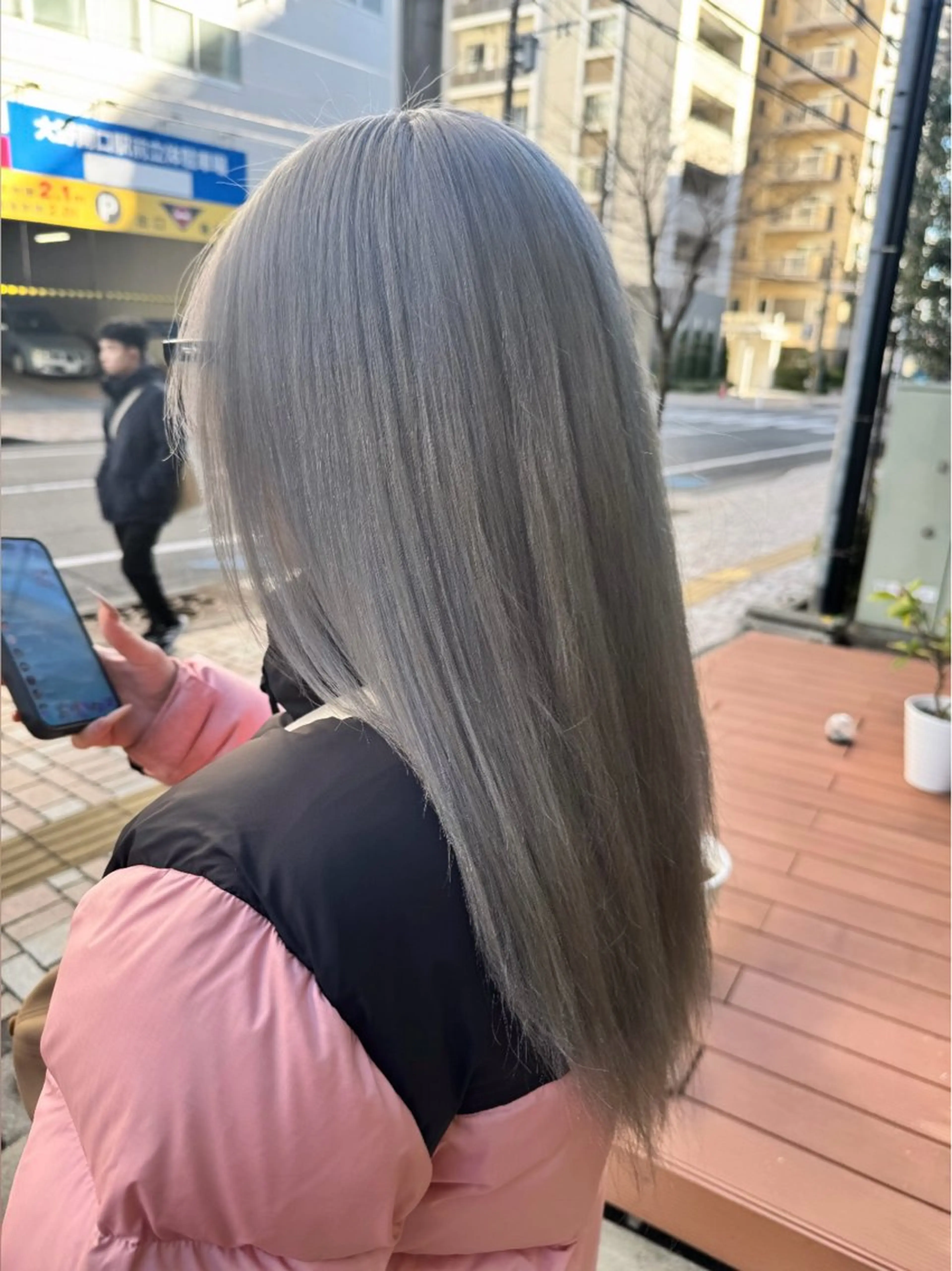 ロング カラー シルバー ヘアカラー トリートメント 🫧🧸カラーリスト 🫧MIO🧸🫧のヘアスタイル