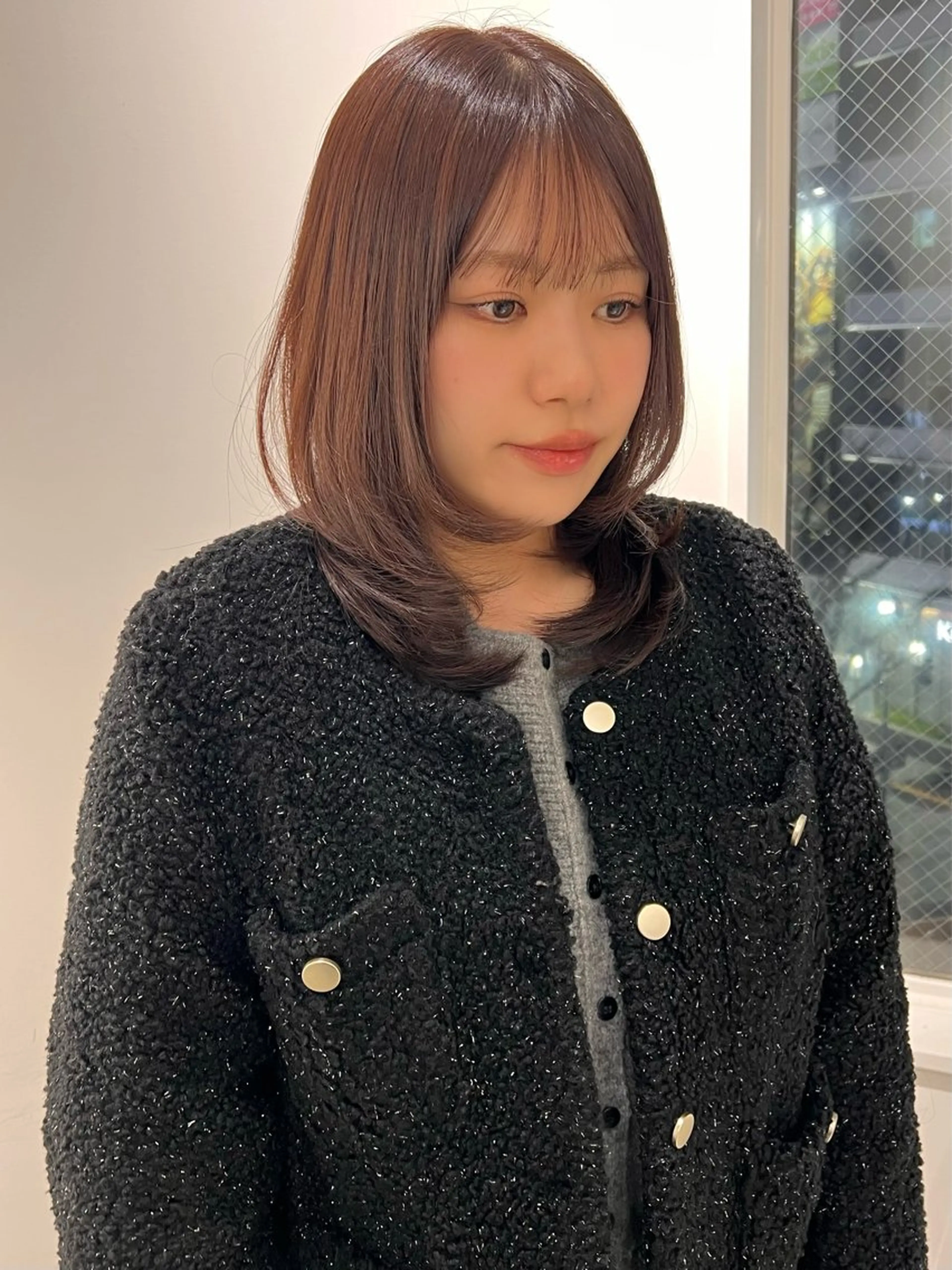 ミディアム ミディアムレイヤー ボブ レイヤーカット euphoria新宿通り所属・新宿❤︎ヘアセット ♡YUMEのヘアスタイル