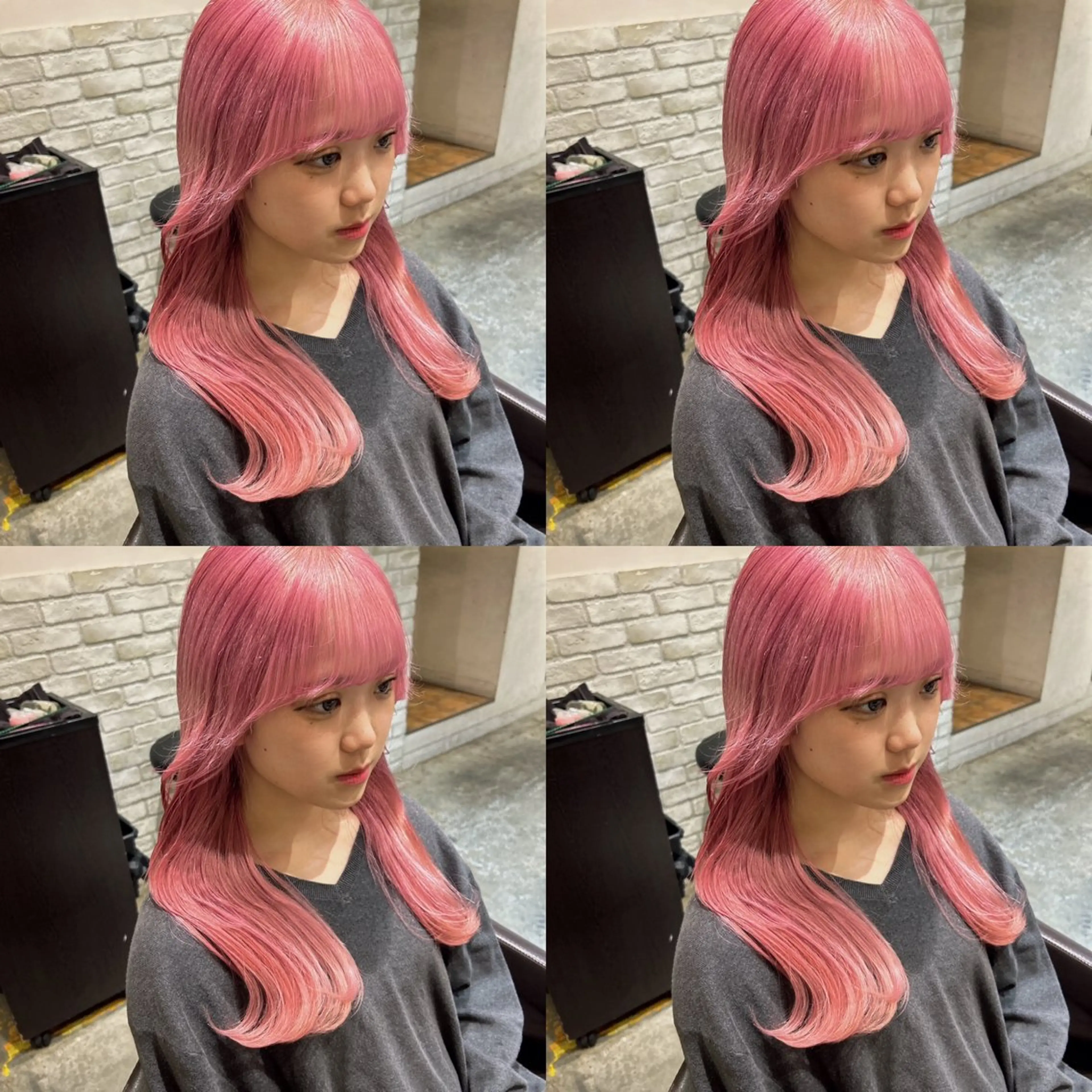 ロング カラー ブリーチ ピンクカラー ヘアセット 韓国レイヤー/ 髪質改善🇰🇷早坂のヘアスタイル