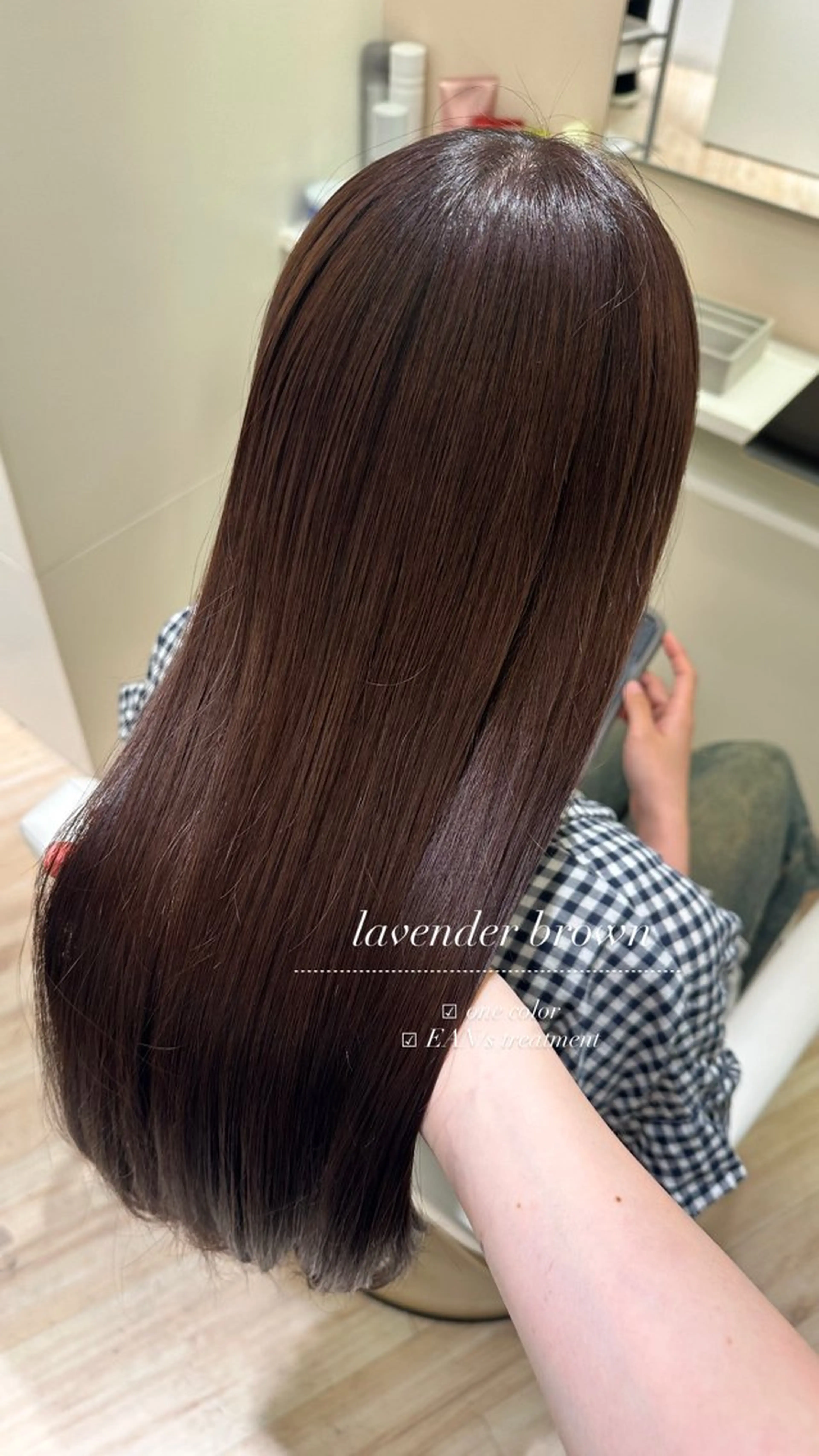 カラー ブラウンカラー ラベンダーカラー ヘアカラー トリートメント ParveMix￤ 出石 菜々🥂のヘアスタイル
