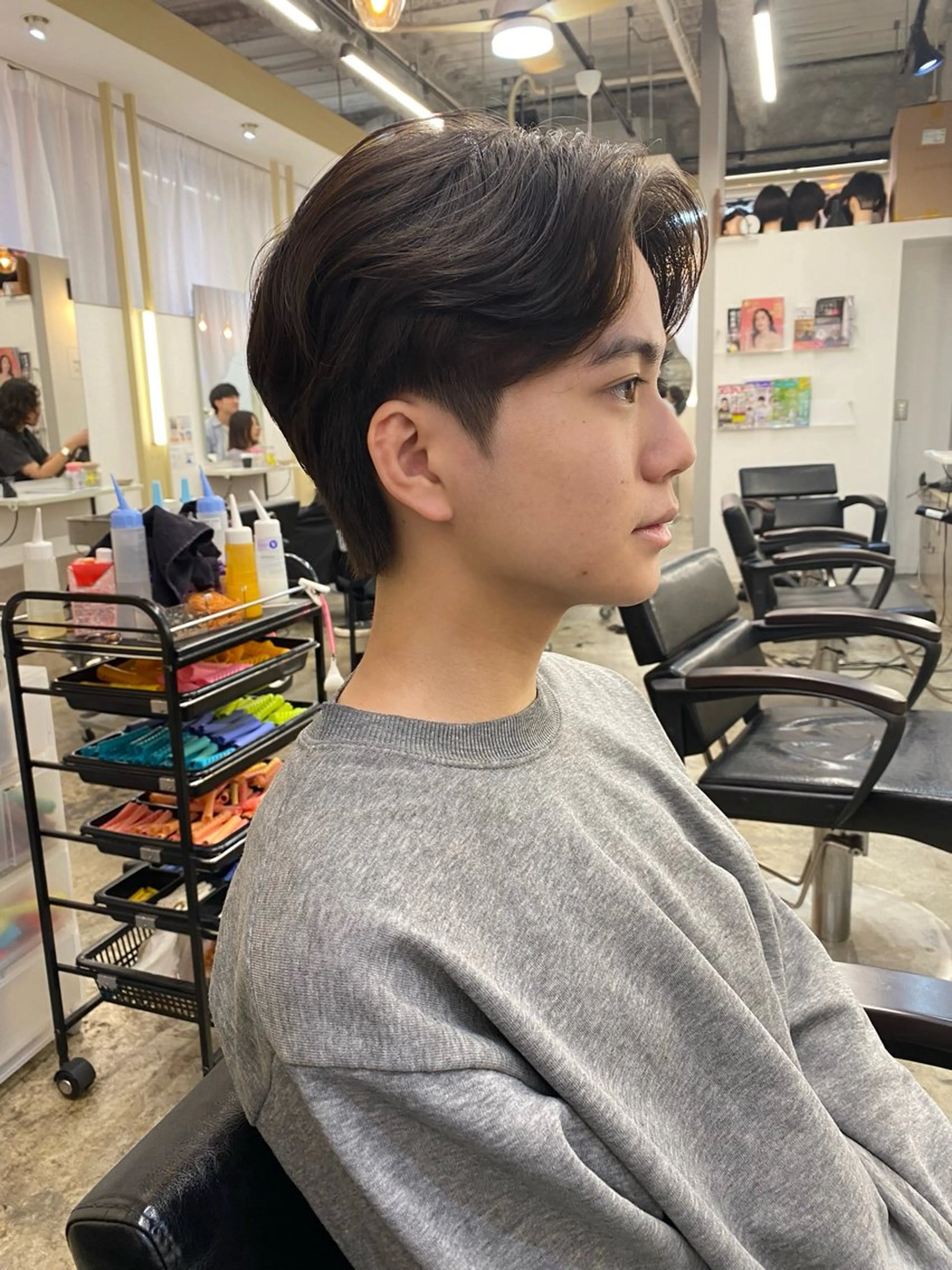 ☆韓国ヘア☆カルマパーマ＋ダウンパーマ＋カット¥12000【ハチ下や刈り上げの張りを抑え、毛流れのパーマもかけます】博多の写真