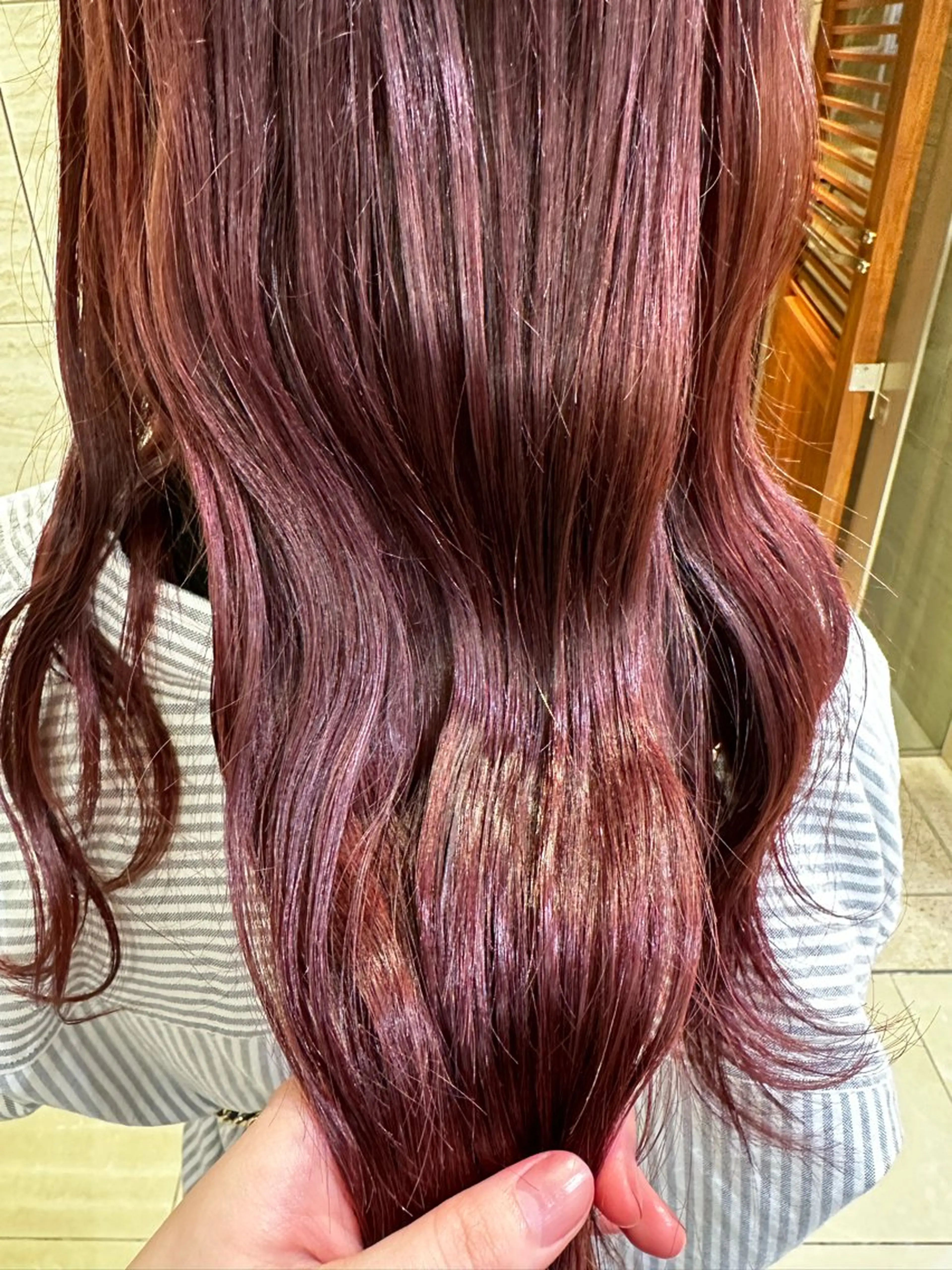 ロング カラー ヘアカラー トリートメント SANA/ツヤカラー /カット大船のヘアスタイル