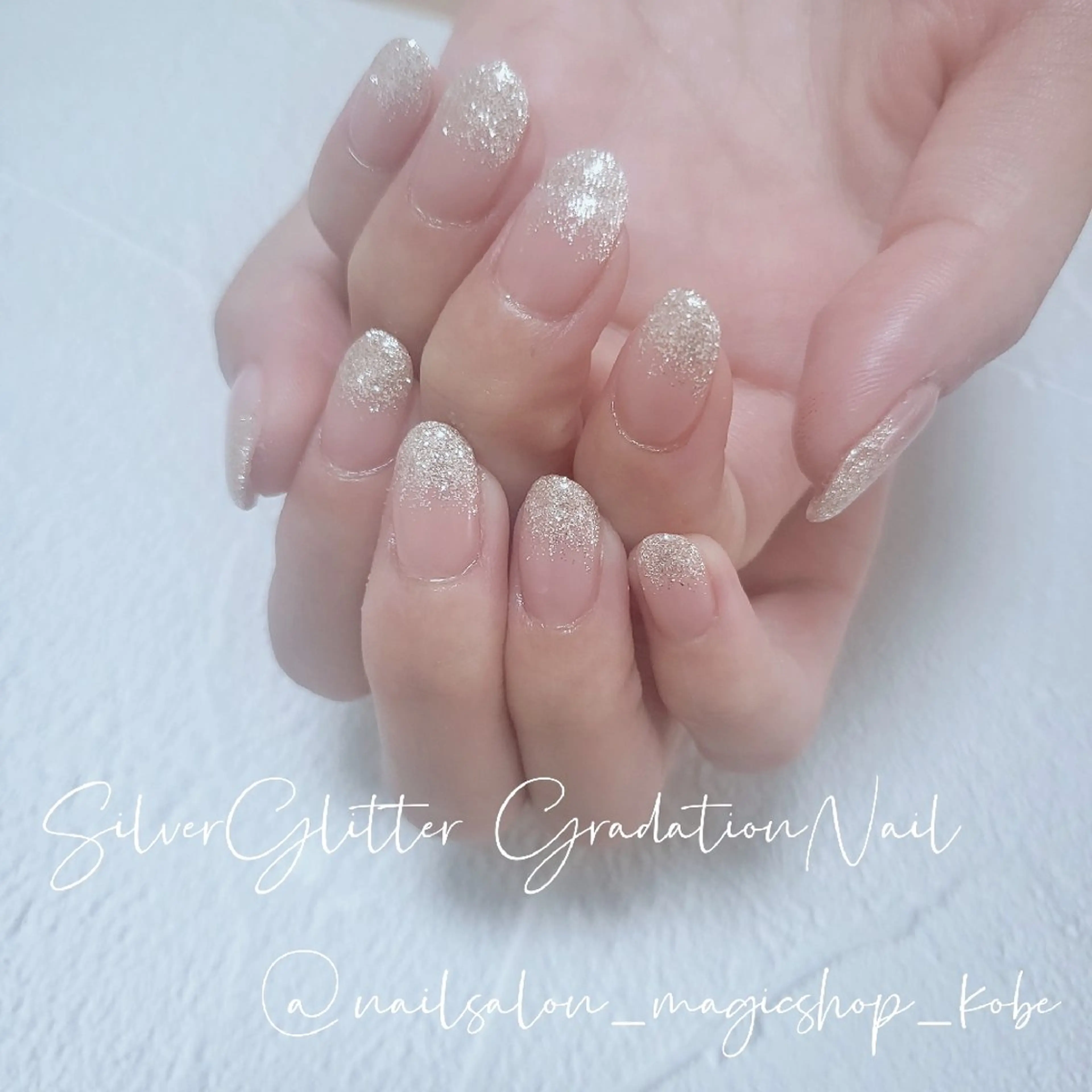 ネイル ジェルネイル グラデーション ラメ(グリッター) ラメグラデーション ピンク フットネイル Nailsalon MagicShopのネイルデザイン