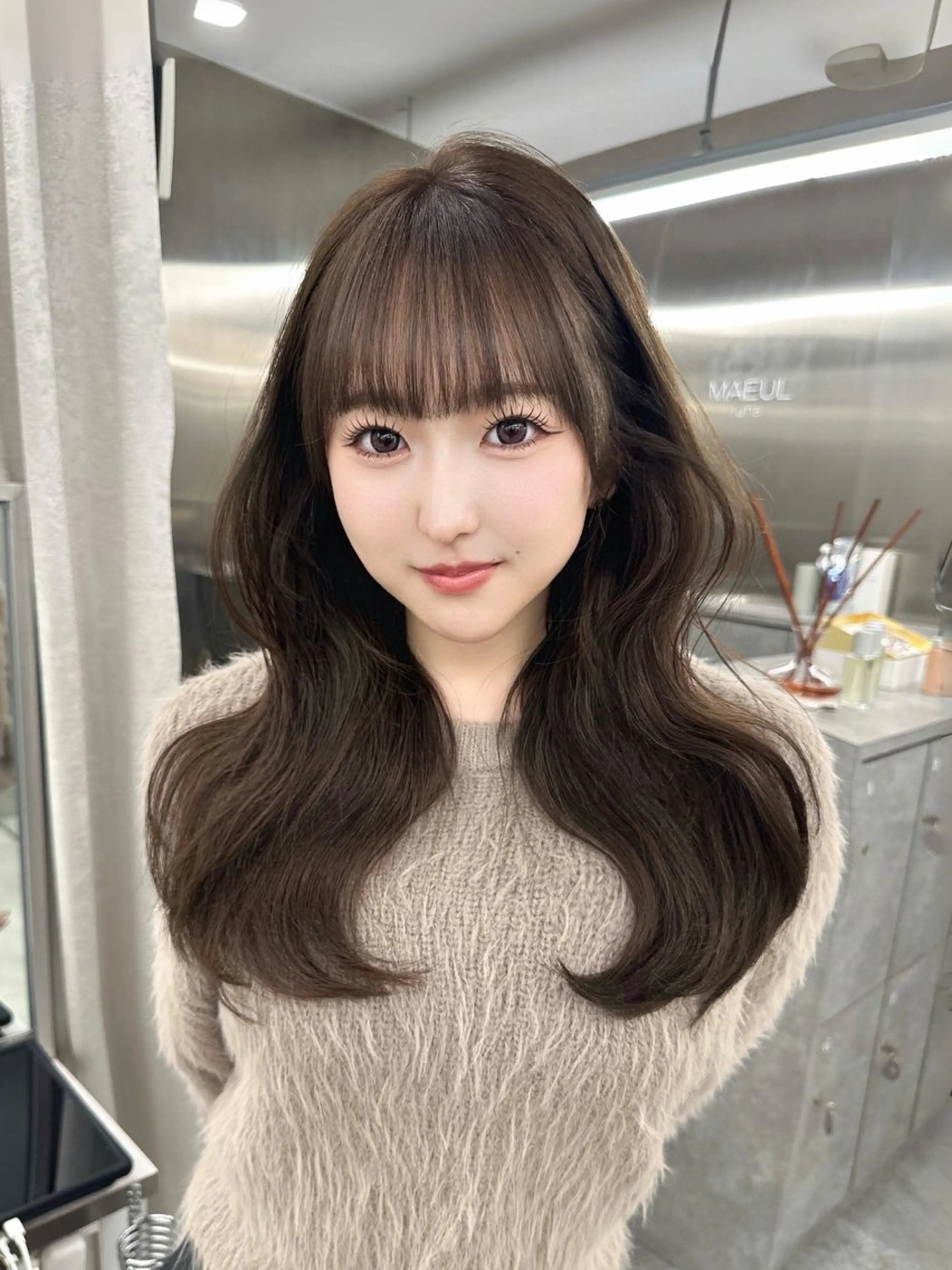 セミロング カット ヘアカラー トリートメント 森田 真由香のヘアスタイル