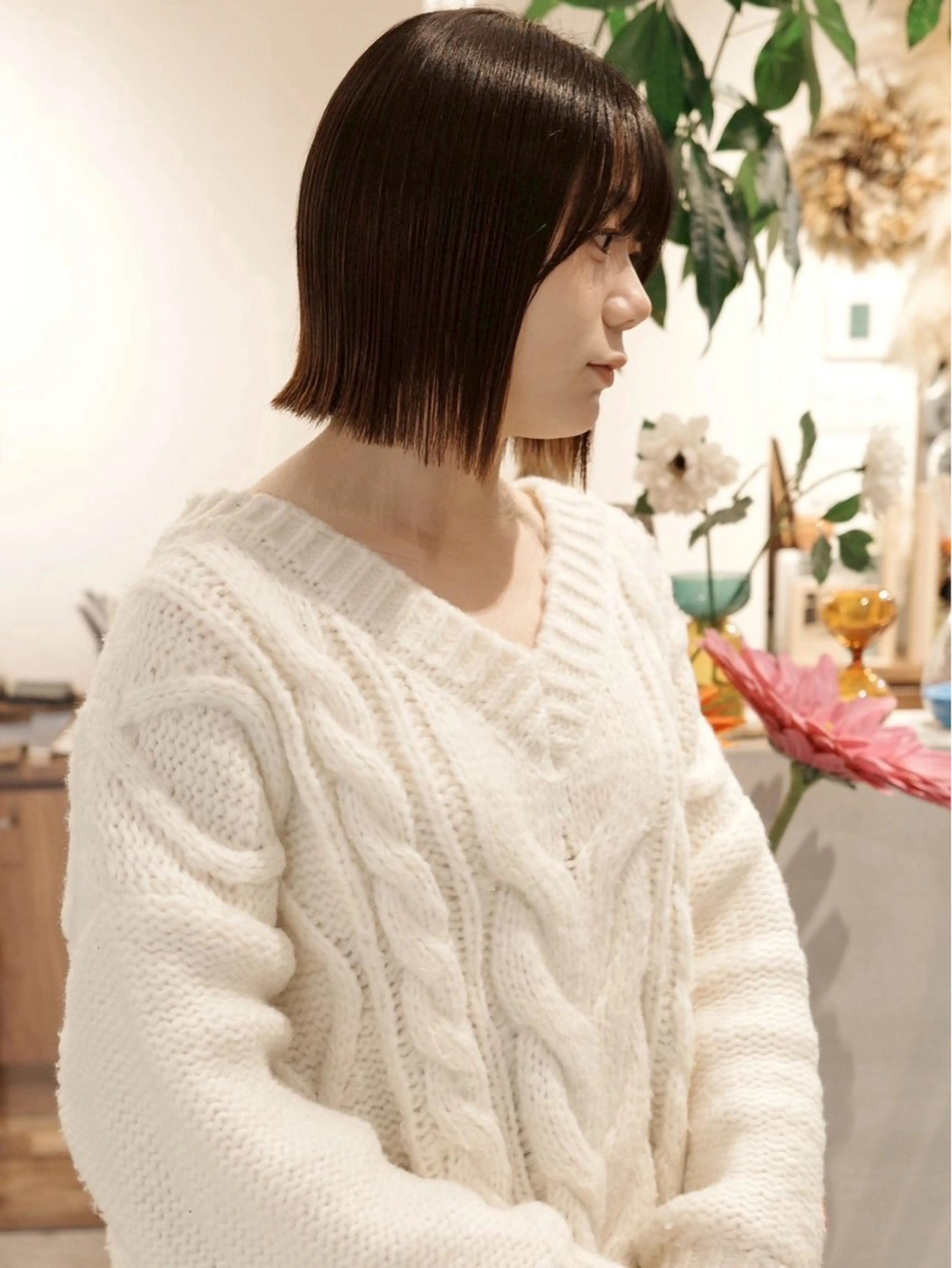 ショート カラー カット ヘアカラー トリートメント (h)wim ウィムのヘアスタイル