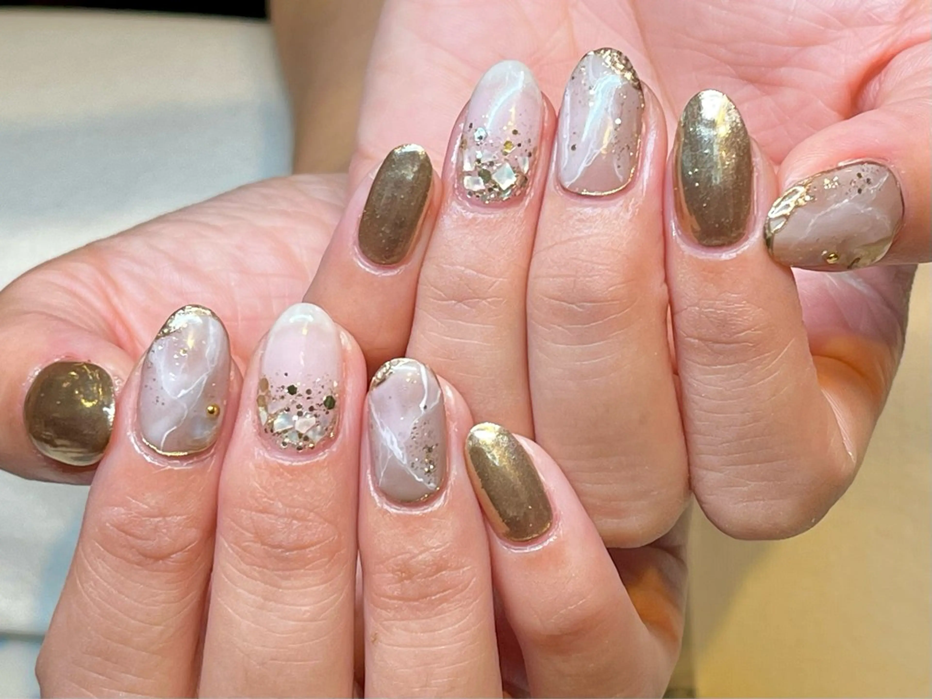 ネイル アートネイル オフィスネイル ワンカラーネイル ショートネイル ネイルサロン　リリーブランシュ所属・森 瑞紀のネイルデザイン