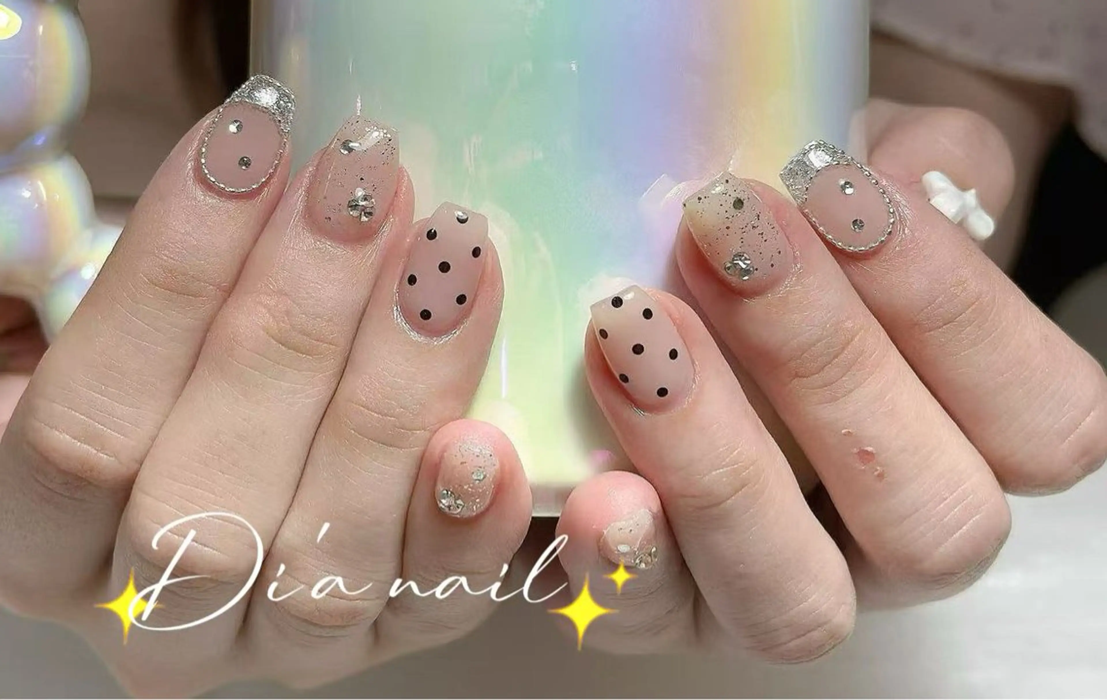 ネイル チークネイル ジェルネイル グラデーション マグネットネイル ニュアンスネイル Di'a nail ネイルサロンのネイルデザイン