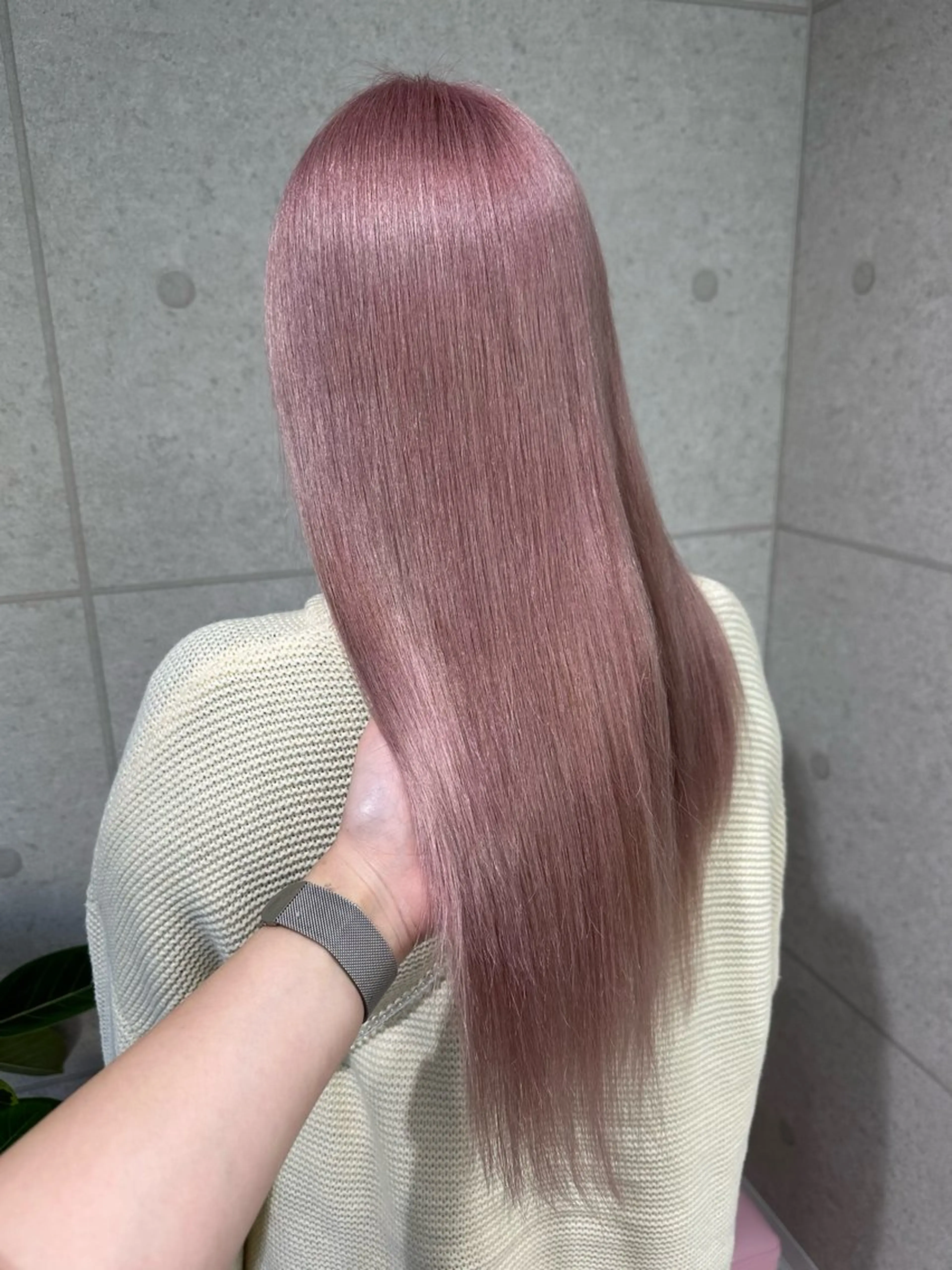 ロング カラー ピンクカラー ヘアカラー トリートメント PSY【サイ】池袋 KYOKAのヘアスタイル