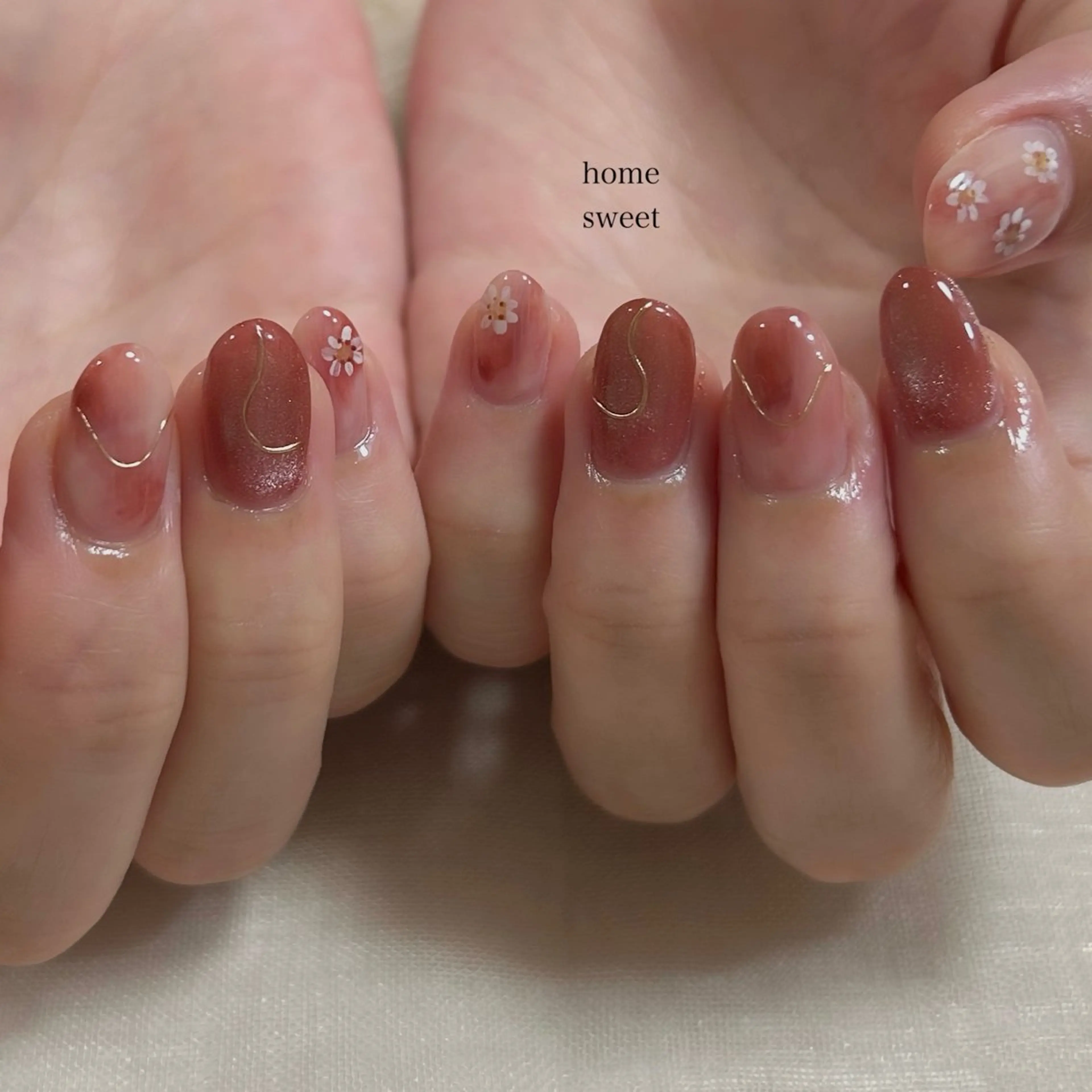 ショート ハンドネイル ショートネイル. Home sweetのネイルデザイン