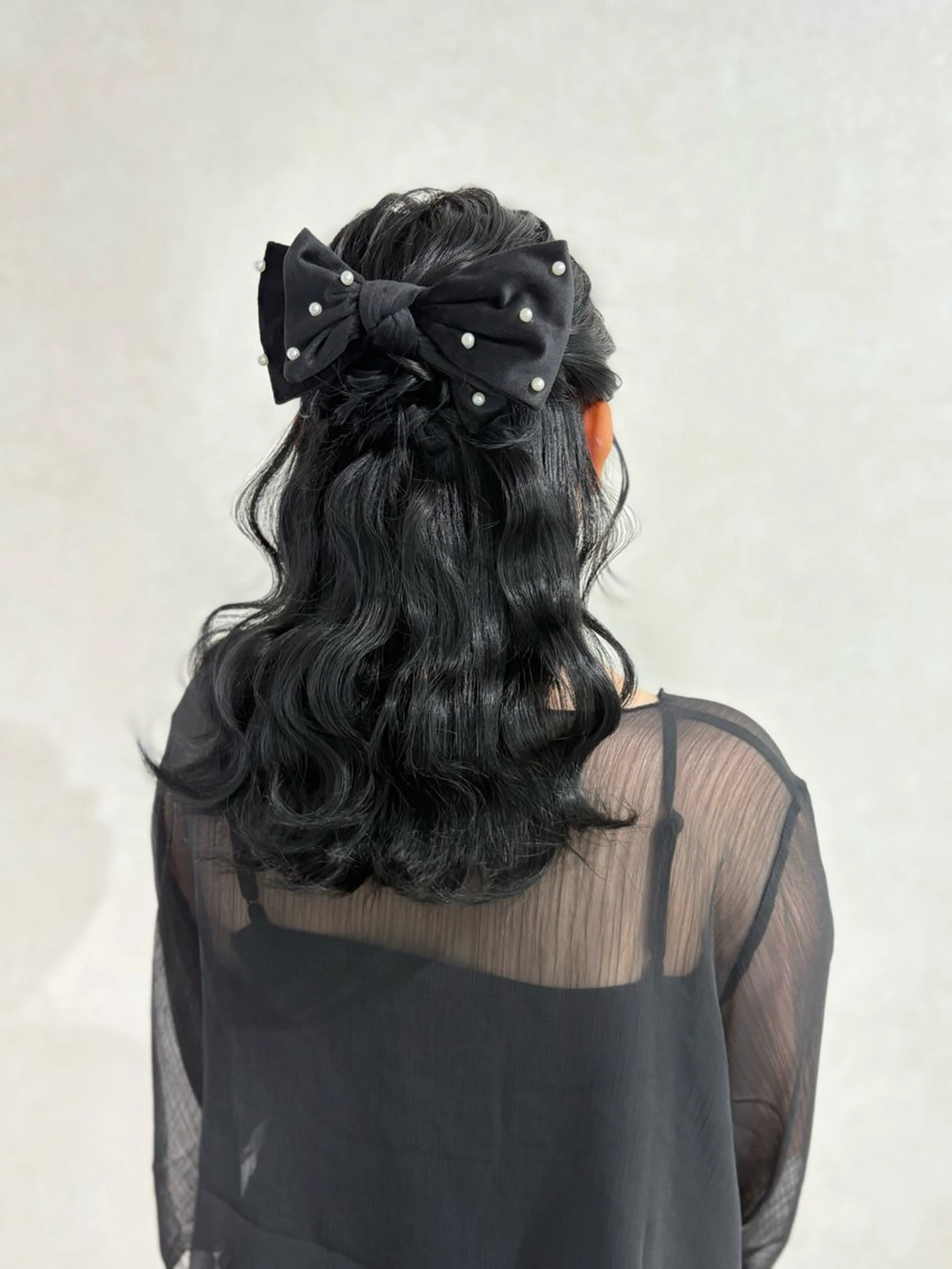 セミロング ヘアアレンジ ハーフアップ ヘアセット ヘアセットサロン /上坪愛美のヘアスタイル