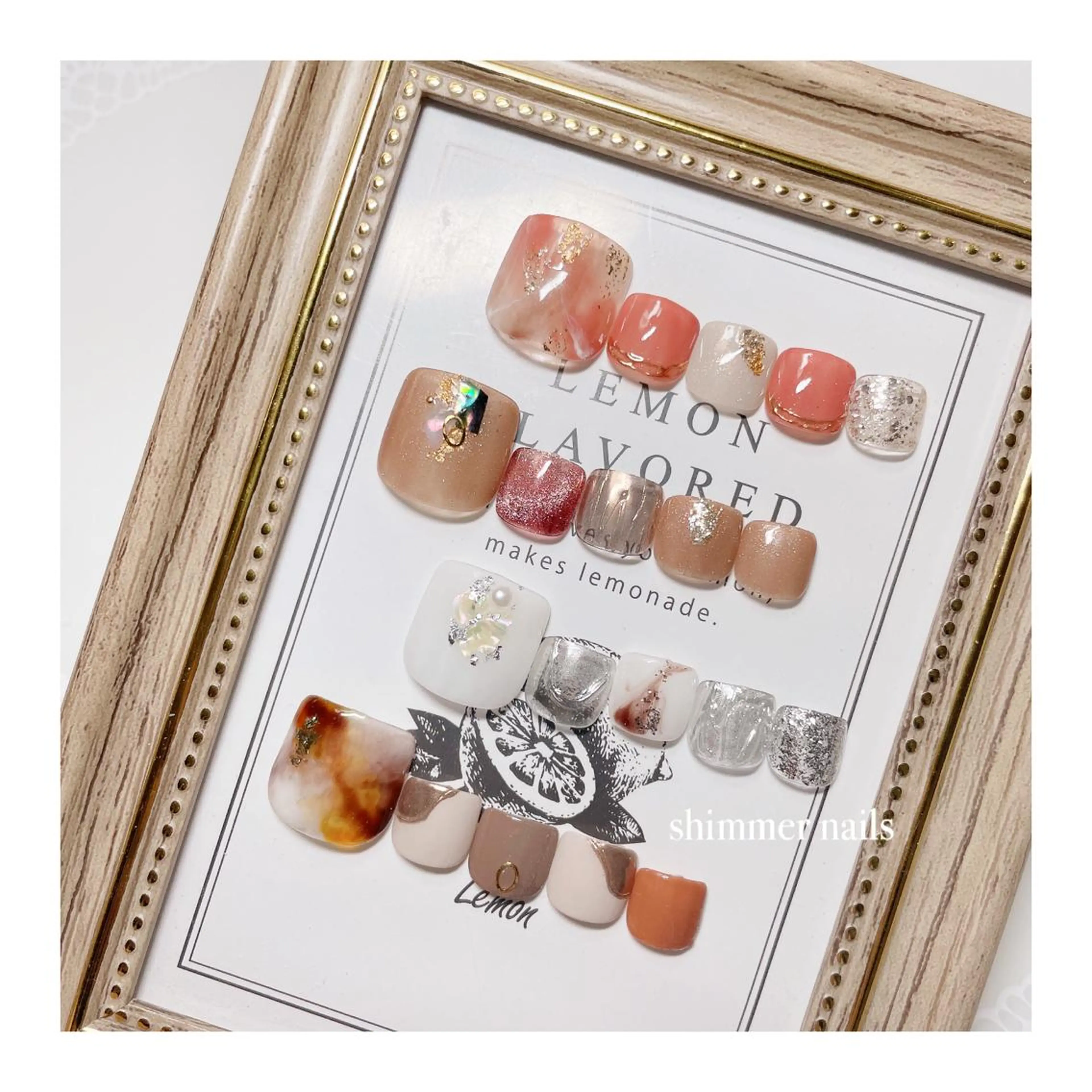 ネイル フットネイル shimmer nailsのネイルデザイン