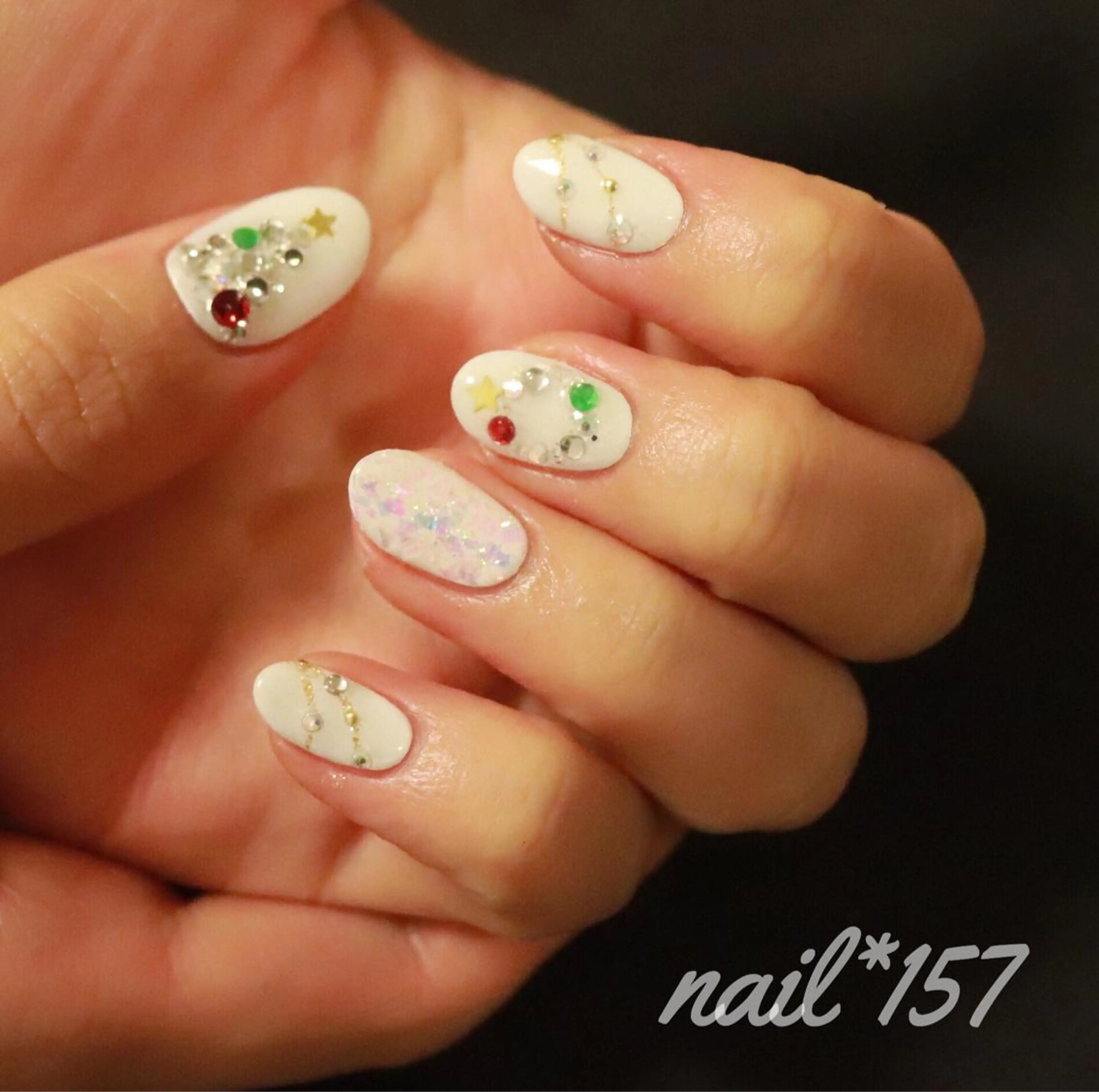 ネイル 冬ネイル クリスマス nail*157 .のネイルデザイン
