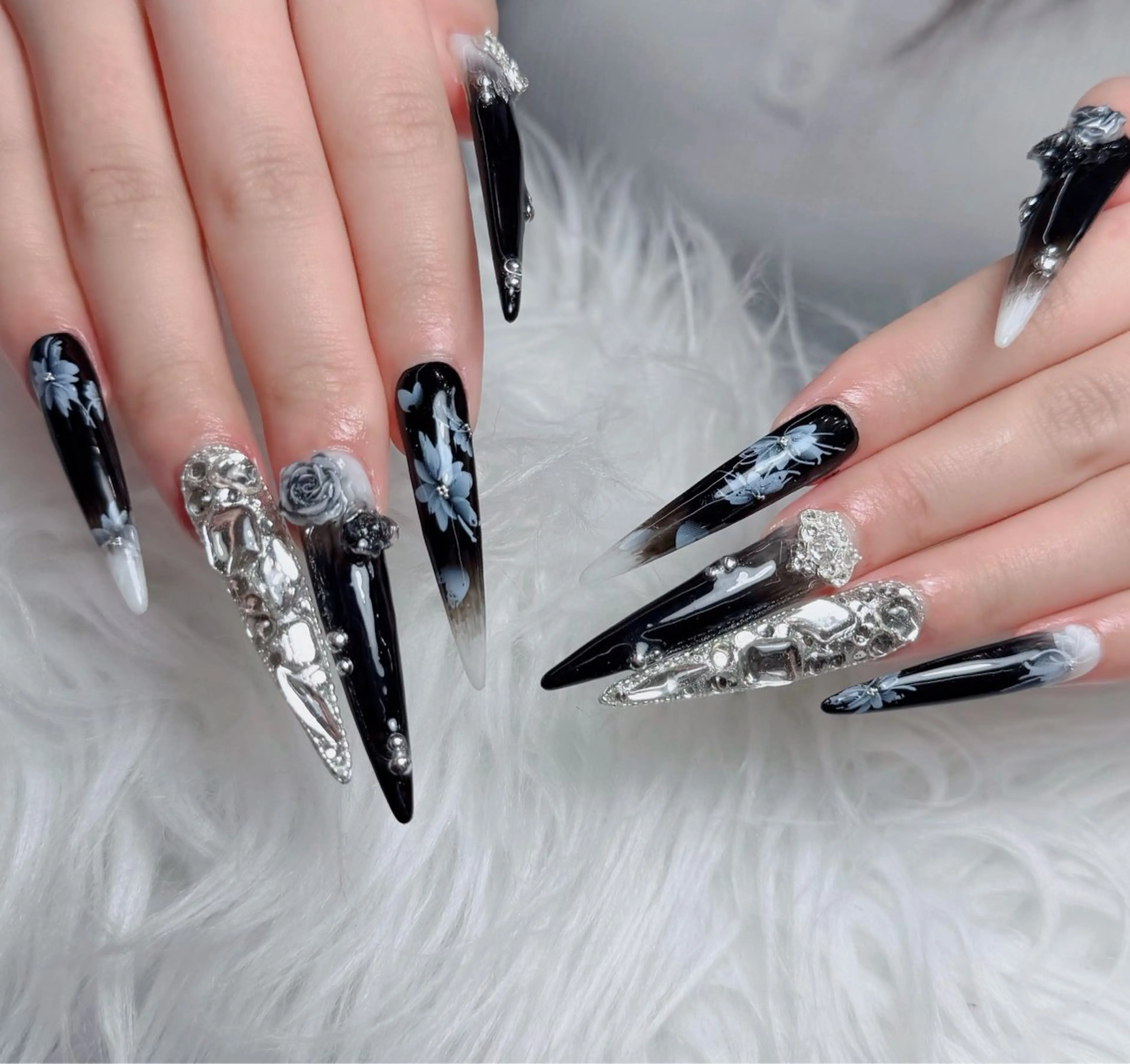 ネイル アートネイル フレンチネイル ジェルネイル 韓国ネイル マグネットネイル ハンドネイル Lenie Nail Okuboのネイルデザイン