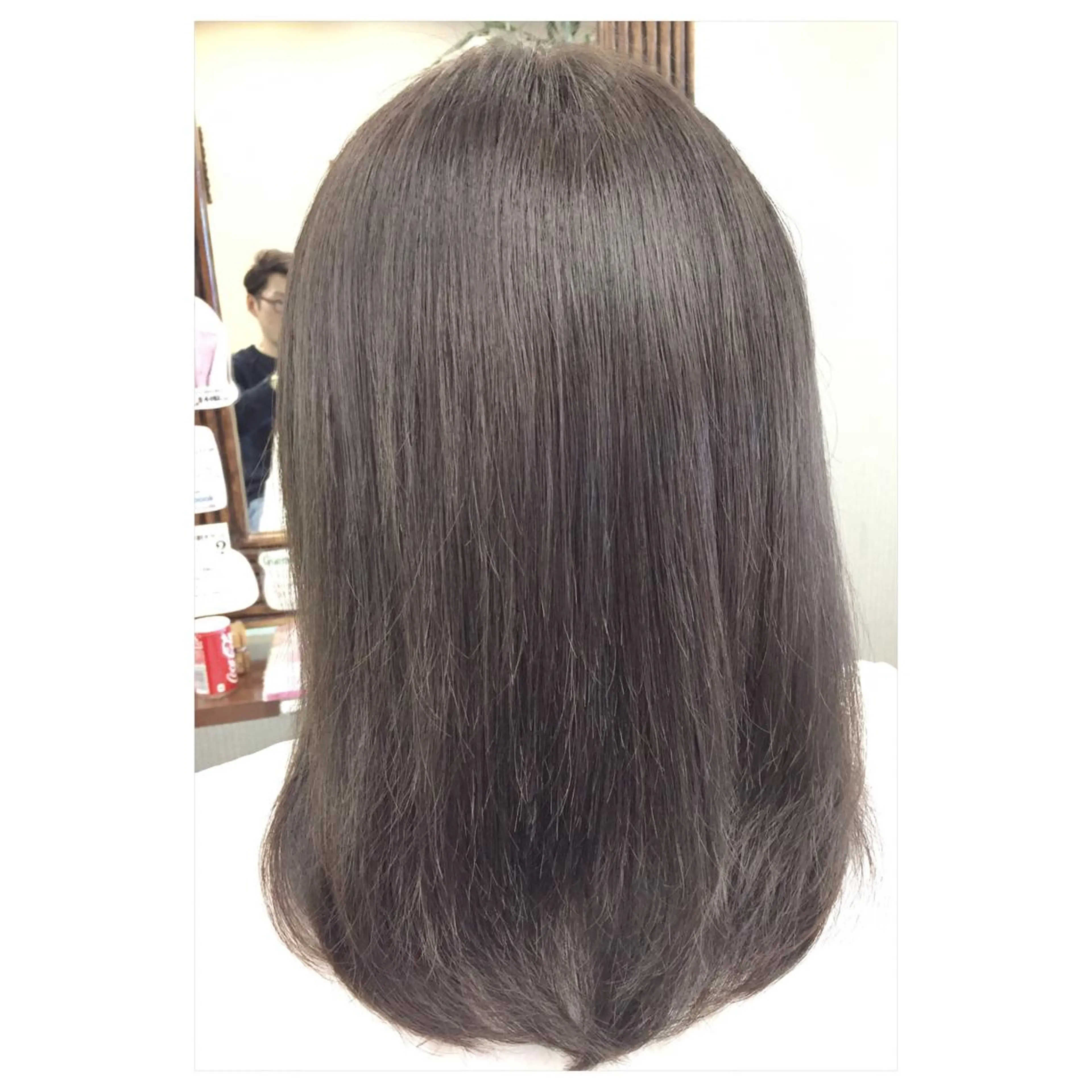 ミディアム カラー アッシュ グレージュ オレンジ 外国人風カラー パーソナルカラー診断 できます　木曽　主博のヘアスタイル