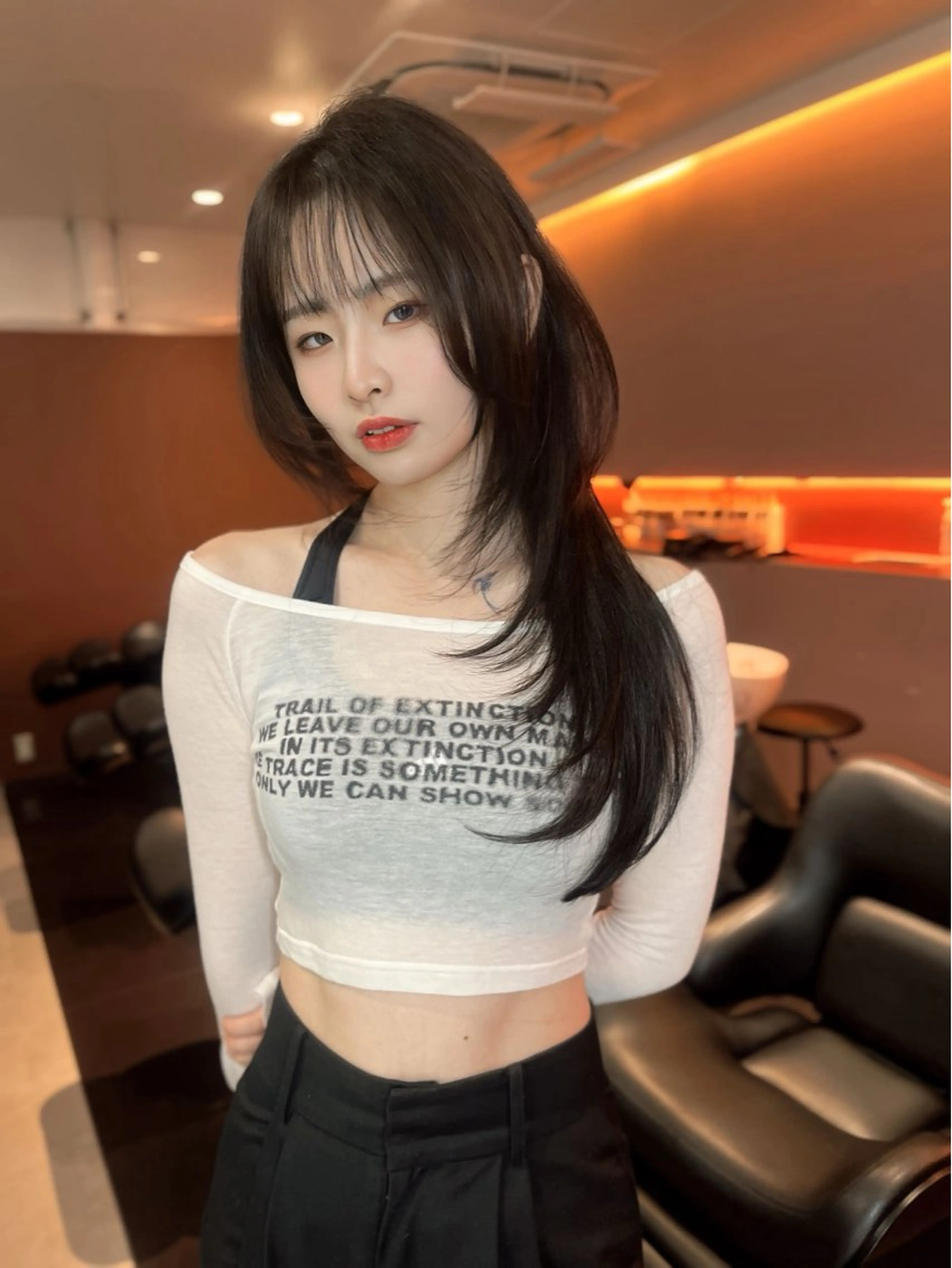 ロング カット トリートメント 海野翔吾🇨🇳 ワンホンレイヤーのヘアスタイル