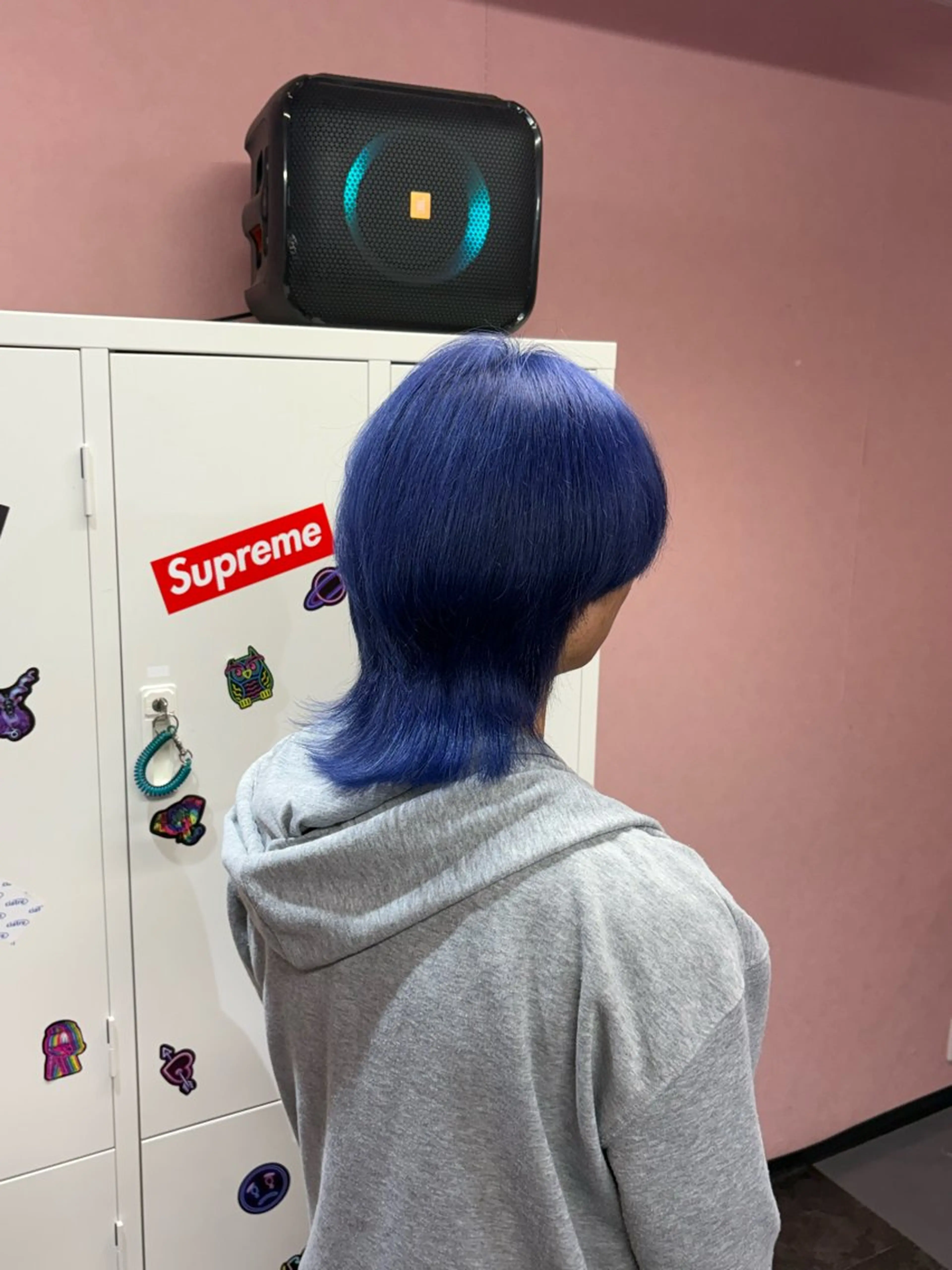 カラー メンズ ブルーカラー ヘアカラー ハイトーン/ブリーチ /hikaruのヘアスタイル