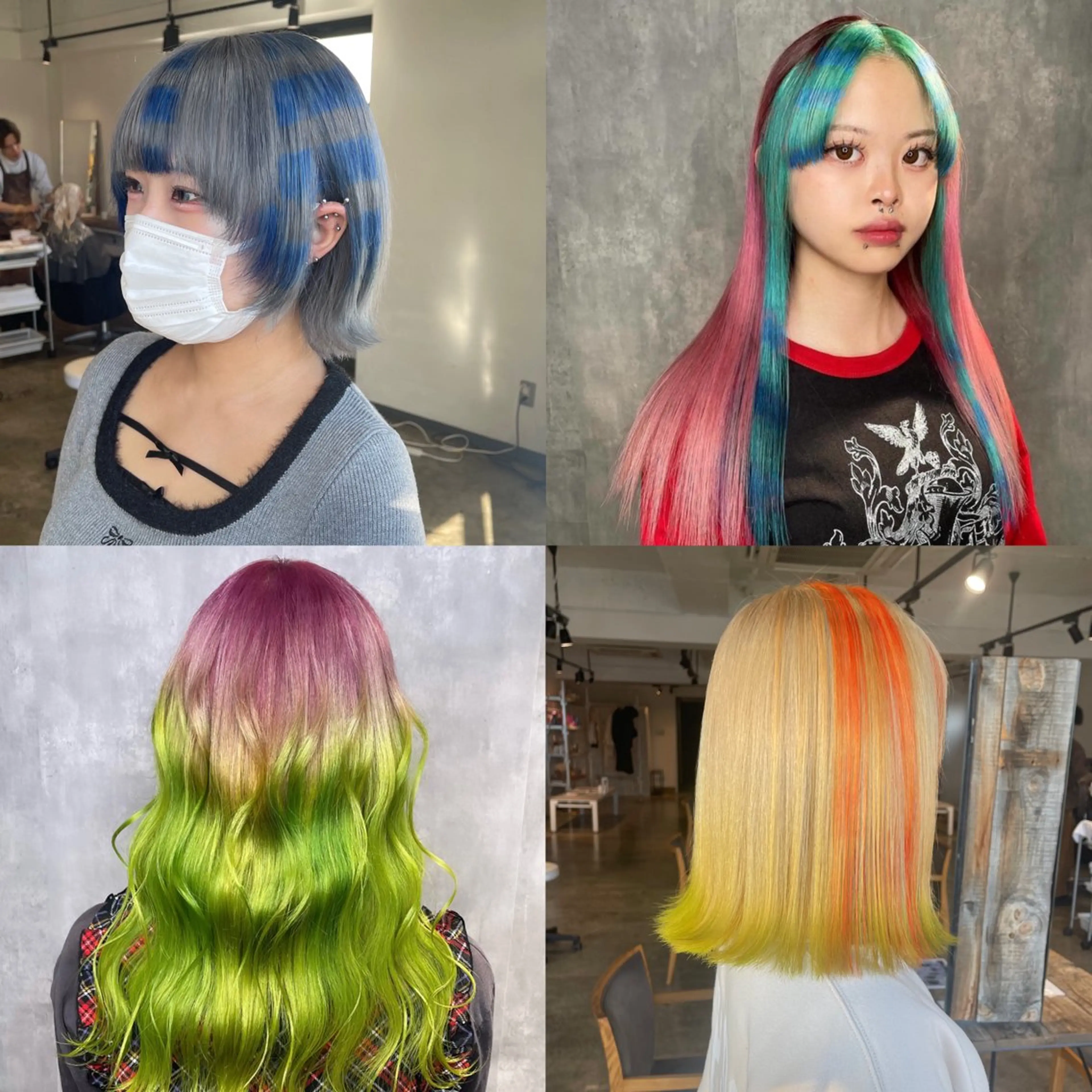 ミディアム カラー ブリーチ デザインカラー ハイトーンカラー ムラ修正/ ハイトーン💖Riaのヘアスタイル