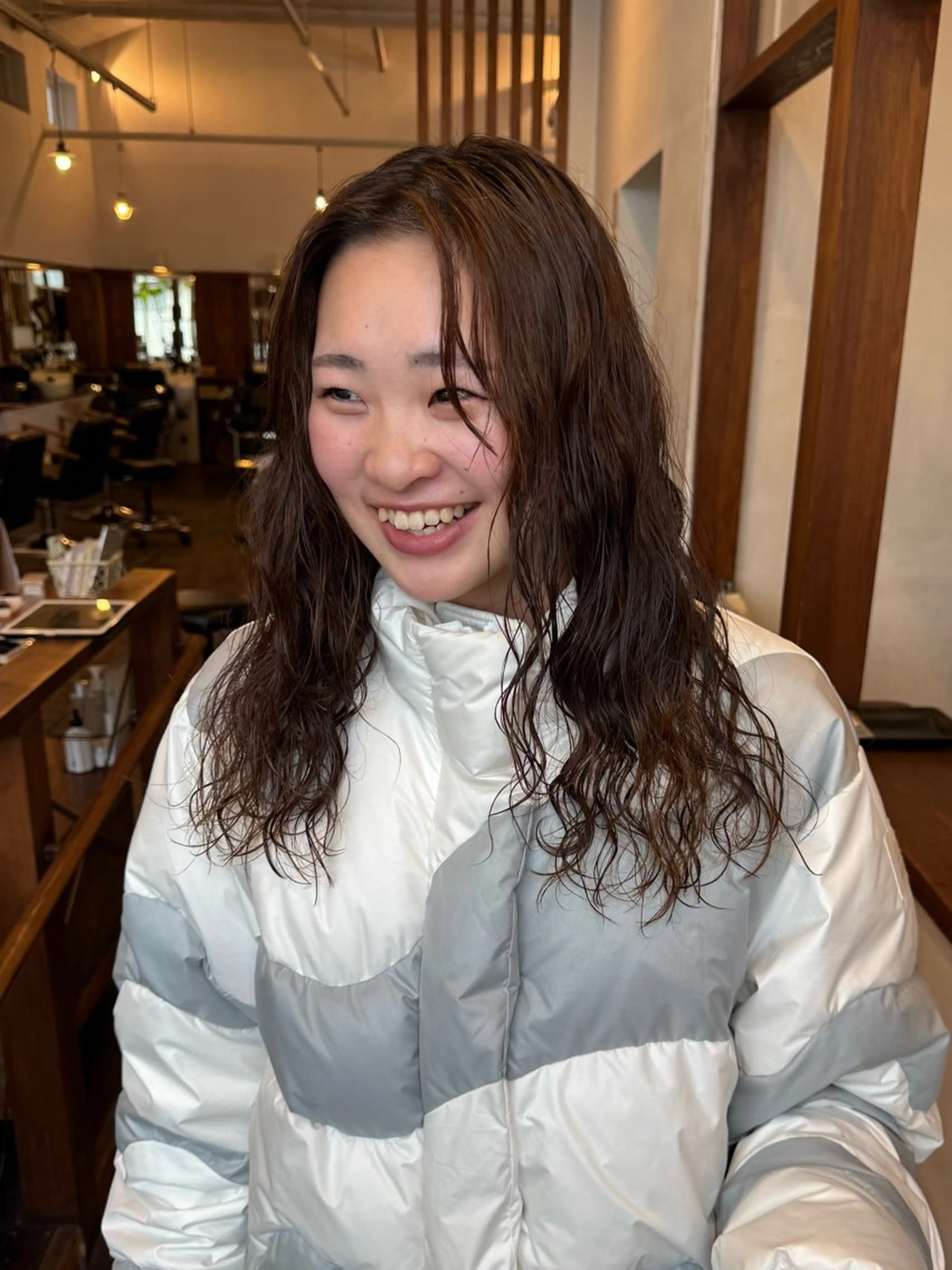 ロング パーマ カット パーマ MOK大阪梅田店 Asahiのヘアスタイル