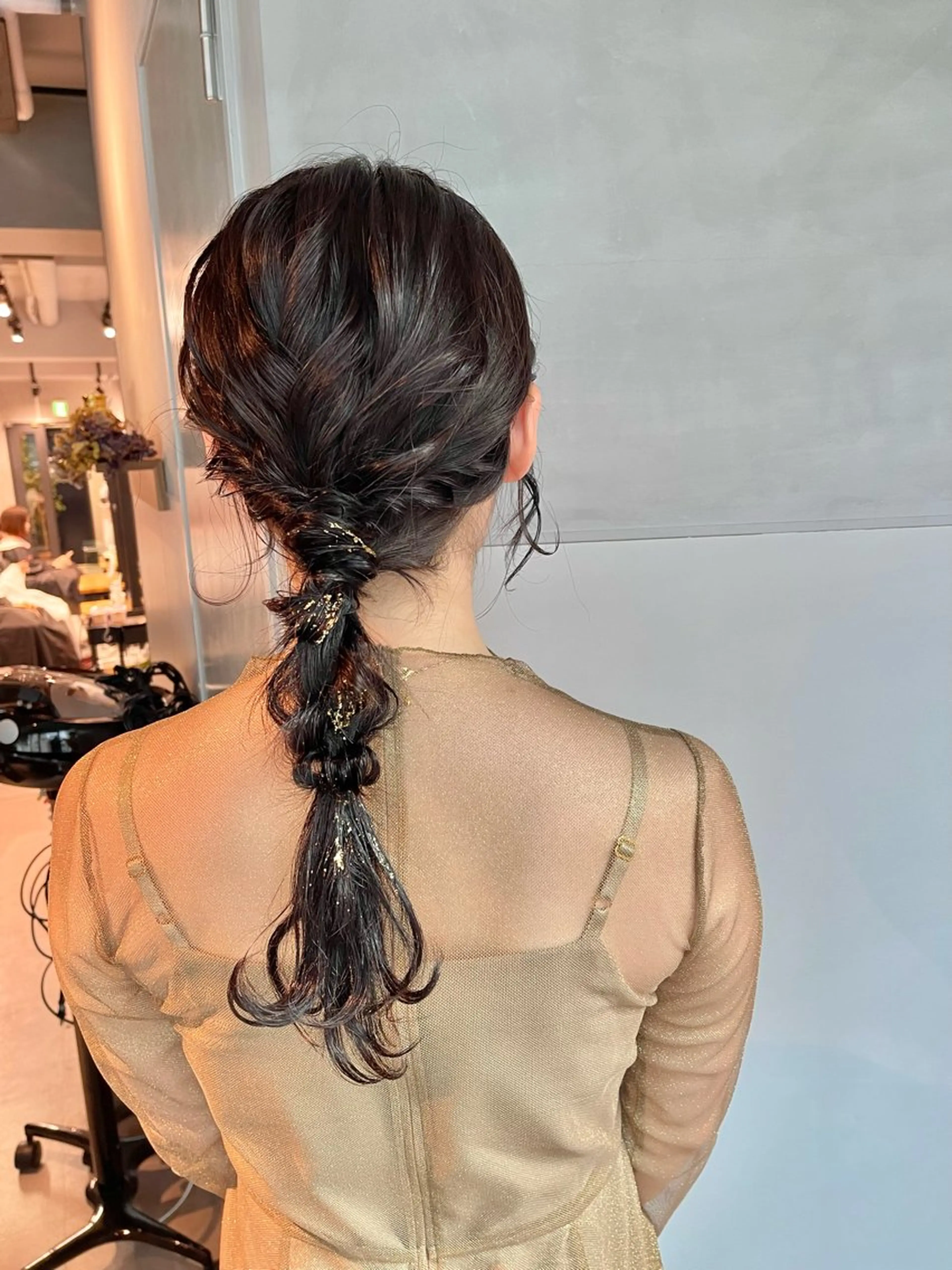 ヘアアレンジ ポニーテール 結婚式・ブライダル 卒業式のヘアスタイル ヘアセット charm《銀座》 ヘアセット/縮毛矯正のヘアスタイル