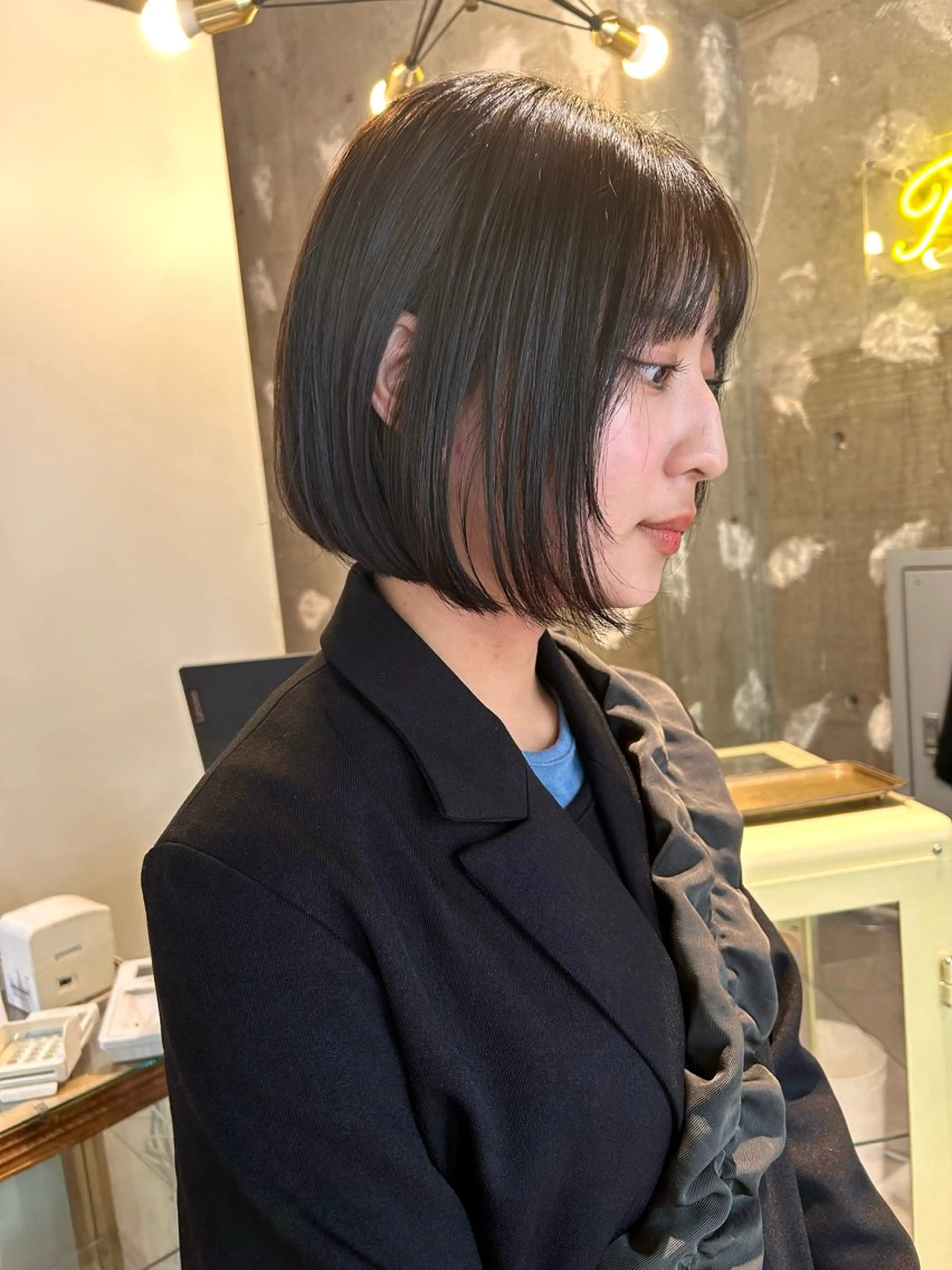 ショート ボブ カット ヘアカラー ano @anomukuiのヘアスタイル