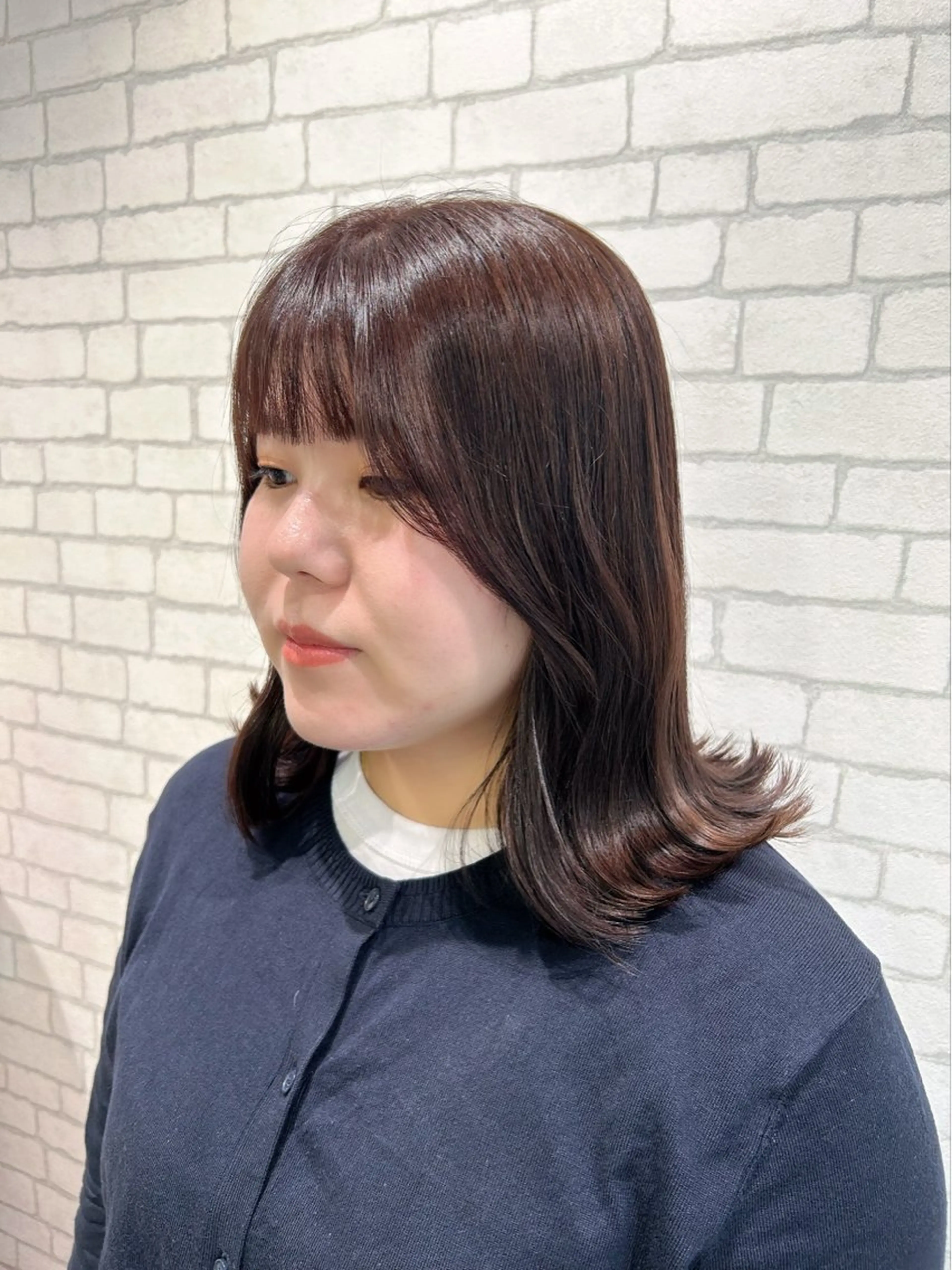 ミディアム カラー イルミナカラー ボブ/レイヤー/ ダブルカラー/みのりのヘアスタイル