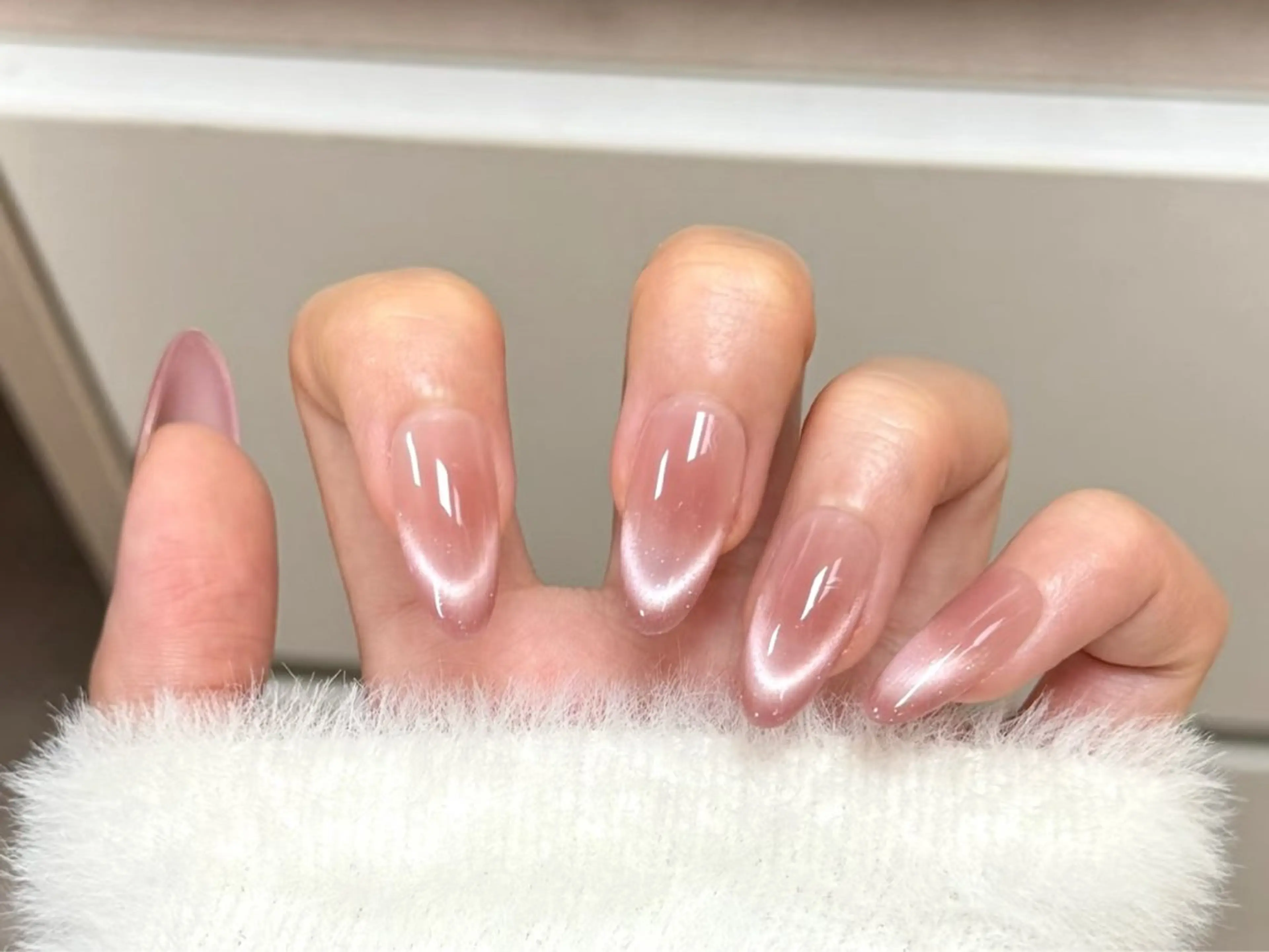 ネイル チークネイル フットネイル フレンチネイル ジェルネイル ガラスフレンチ ヌドネイルスタジオ もものネイルデザイン