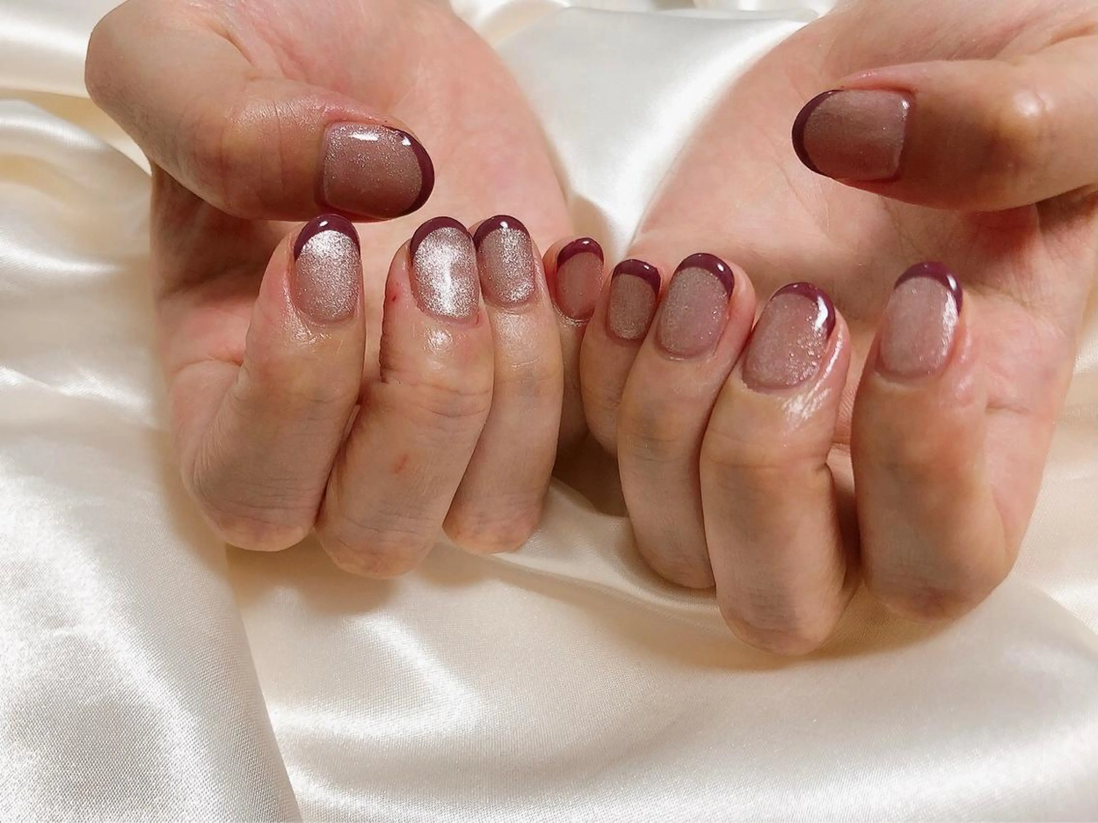 ネイル フレンチネイル マグネットネイル kiki nail 二子玉川のネイルデザイン