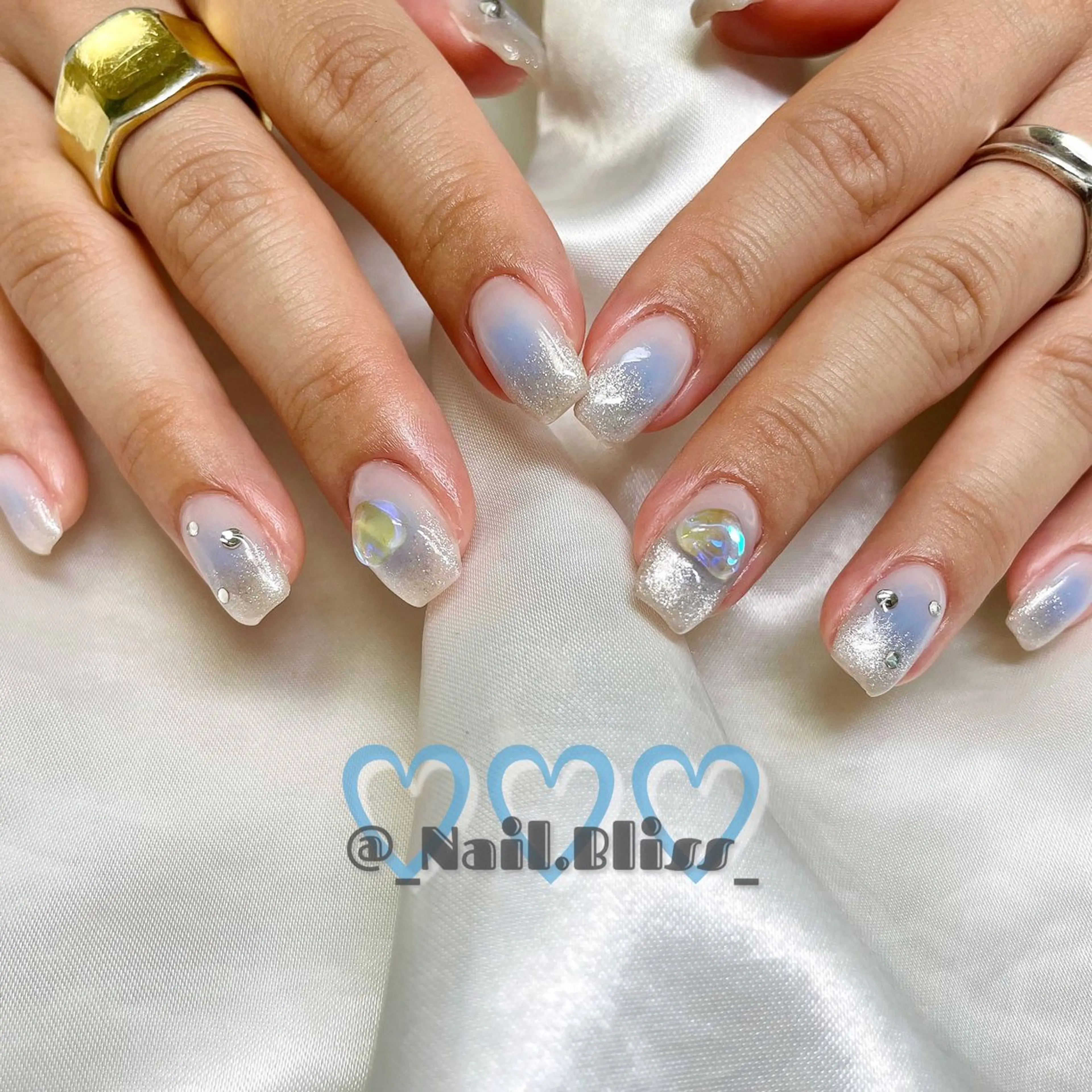 ネイル チークネイル マグネットネイル ハンドネイル NAIL BLISSのネイルデザイン