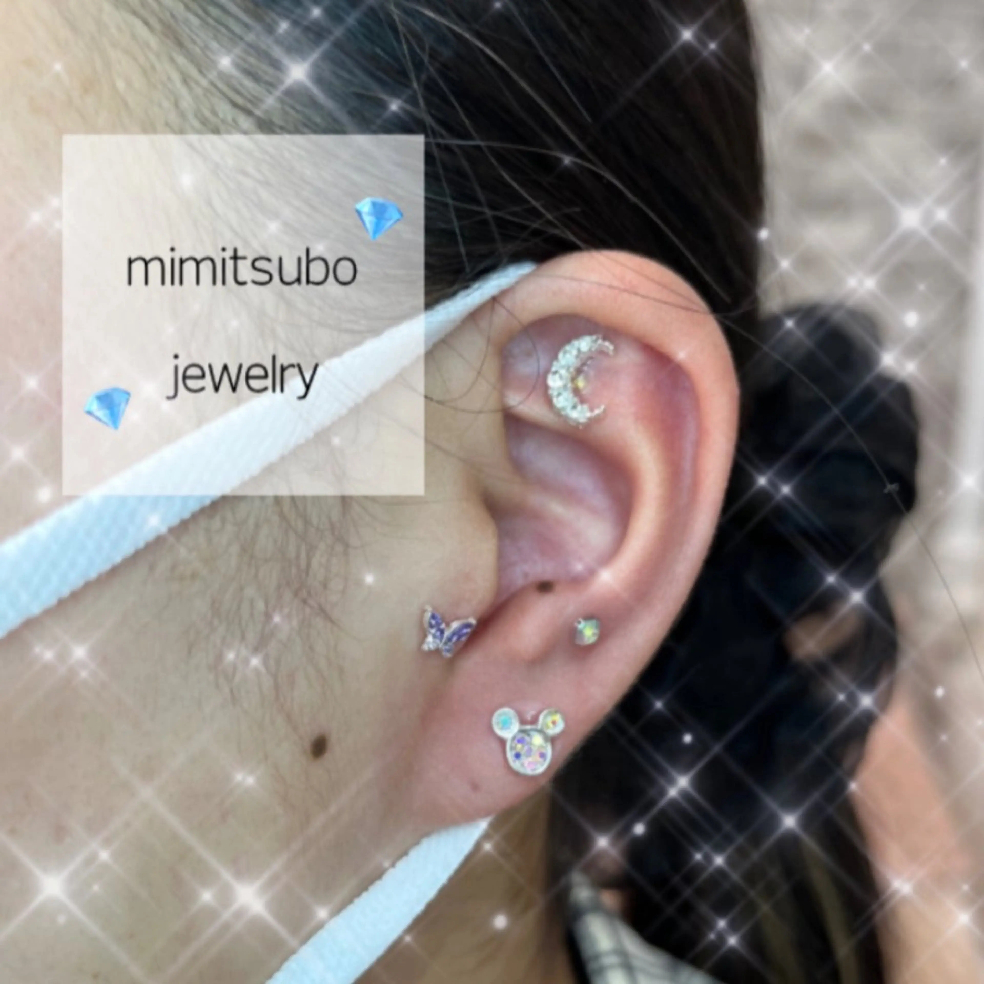 耳つぼジュエリー💎(両耳で6粒まで)￥1980の写真