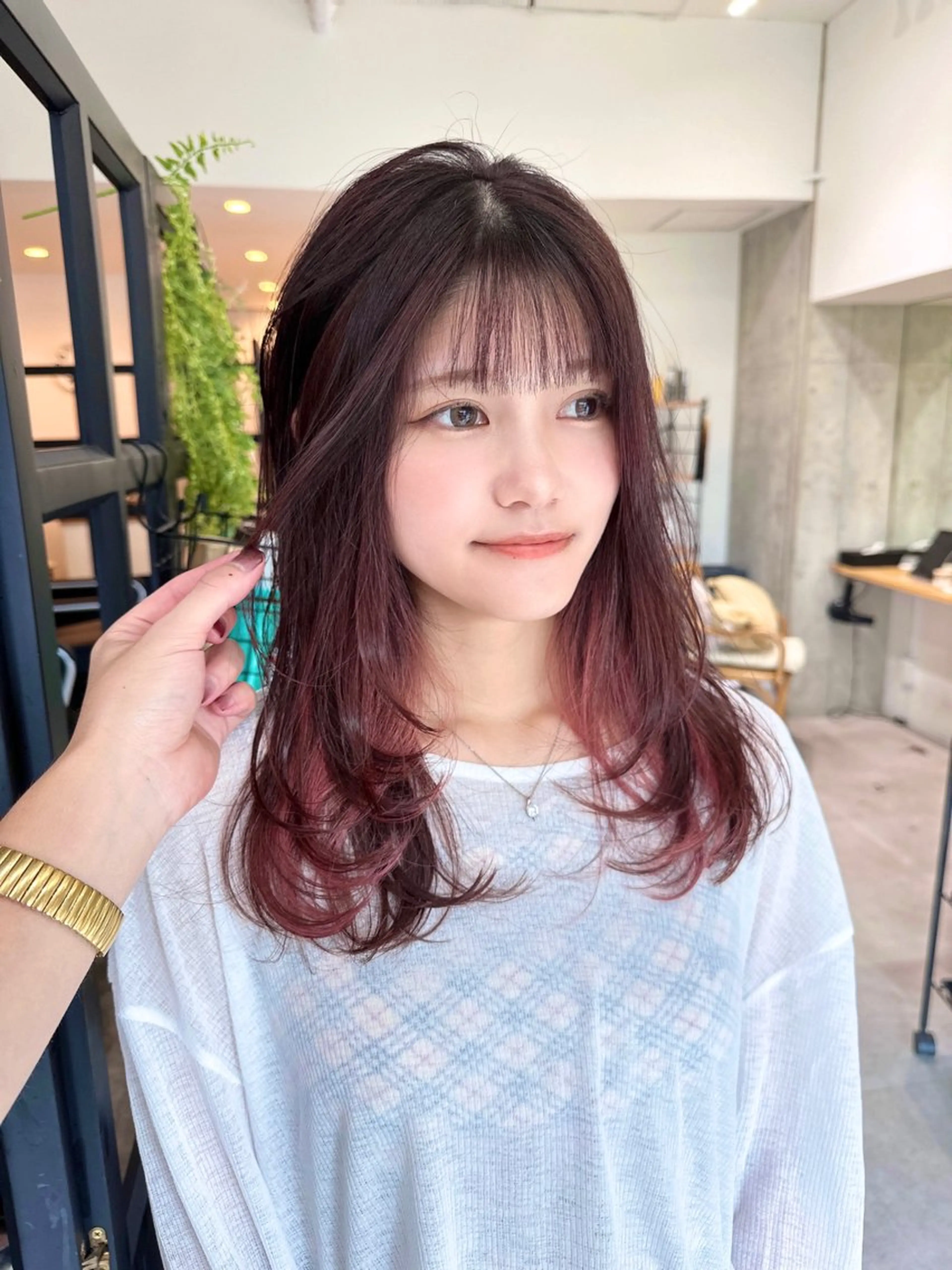 セミロング ヘアカラー ✨透明感カラー 恵比寿HAYATO✨のヘアスタイル