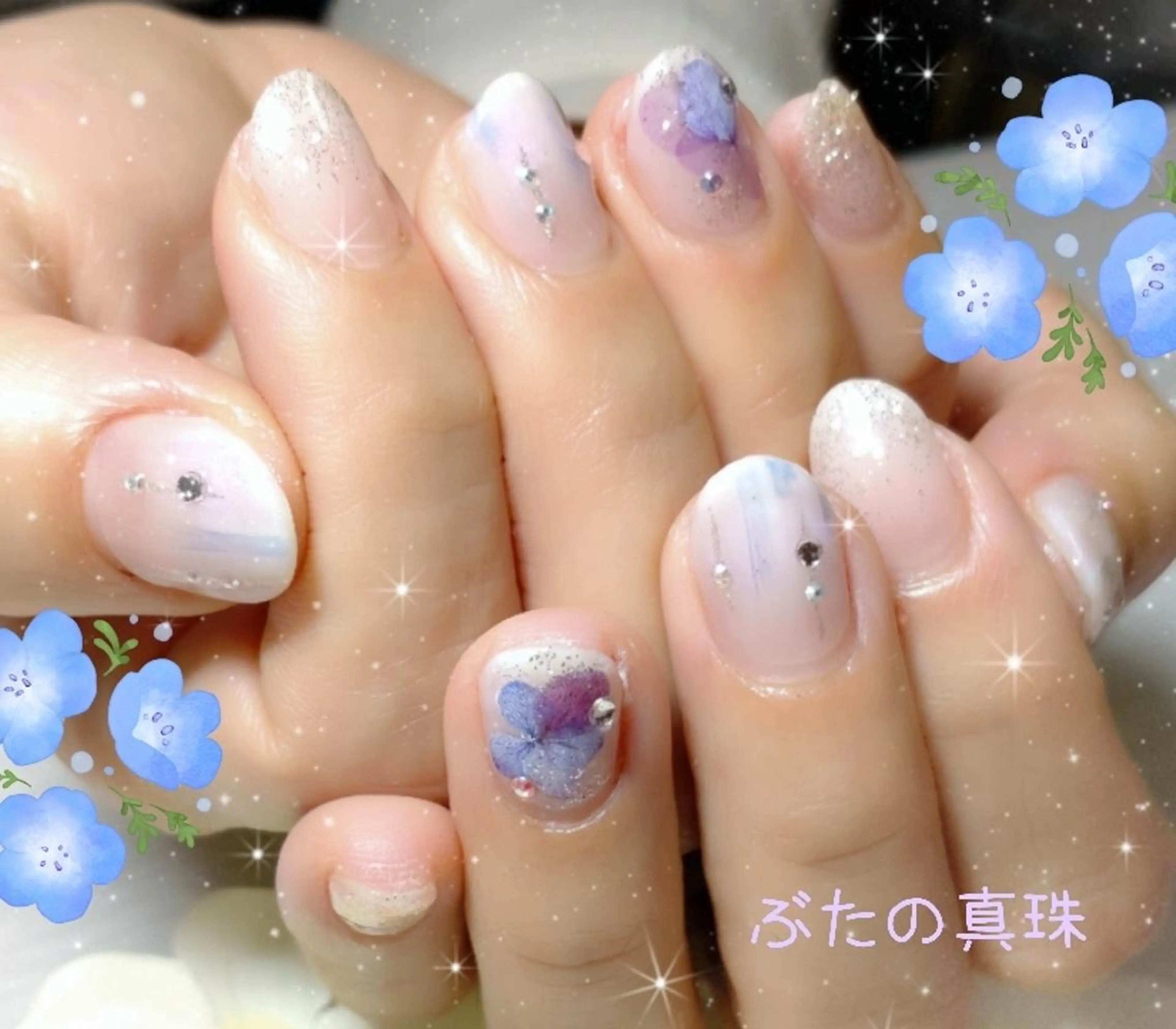 ネイル ハンドネイル 林 珠里のネイルデザイン