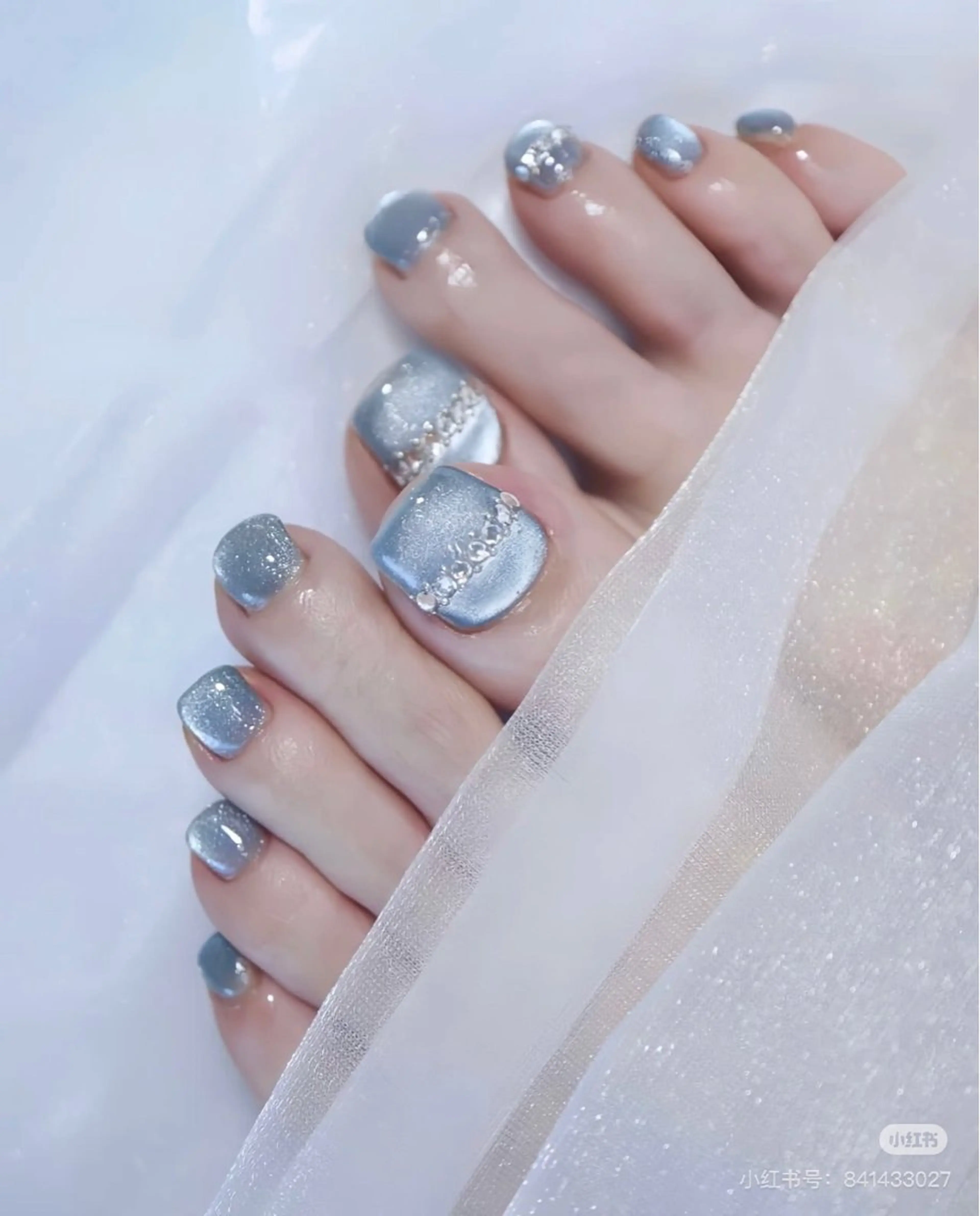 【練習モデル】フット🎀ワンカラー＋親指アート2本🎀フットバス付き✨の写真